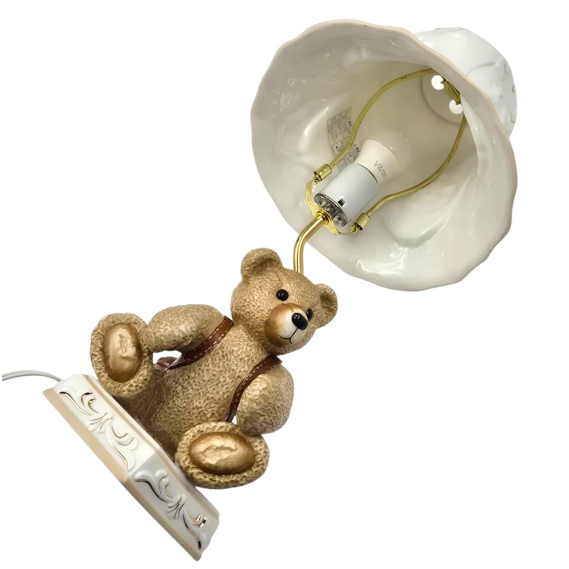 80s 이탈리아 드먼 포셀린 베어 대형 스탠드 램프 상품이미지7