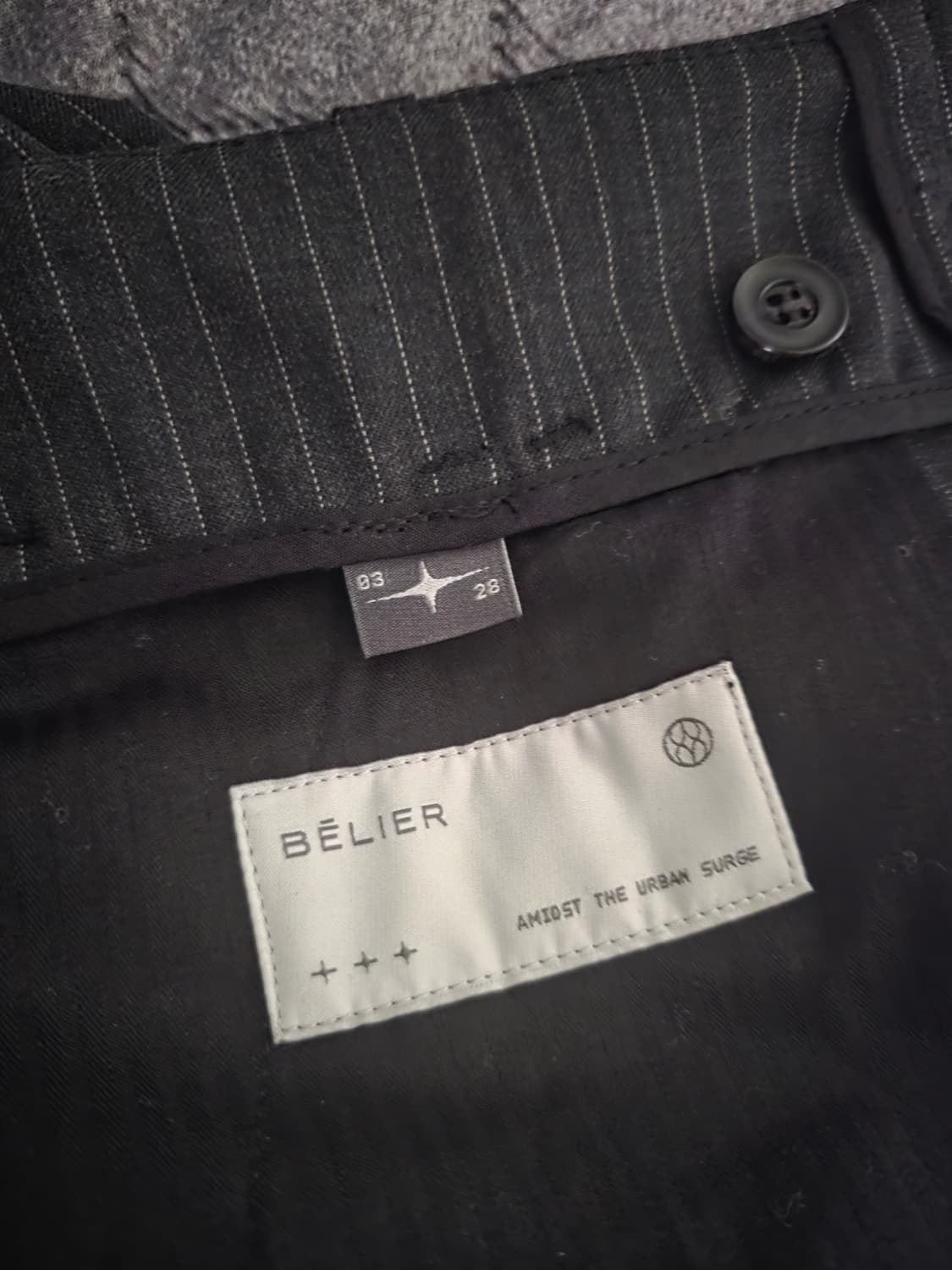 벨리에 슬레이트 슬랙스 - 블랙 스트라이프 03 [28] 상품이미지1