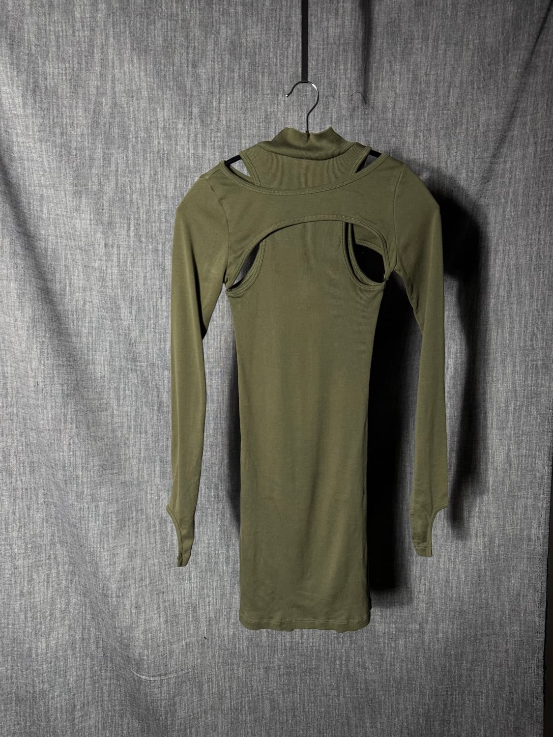 헬무트랭 그린 리브 니트 미니드레스 상품이미지4