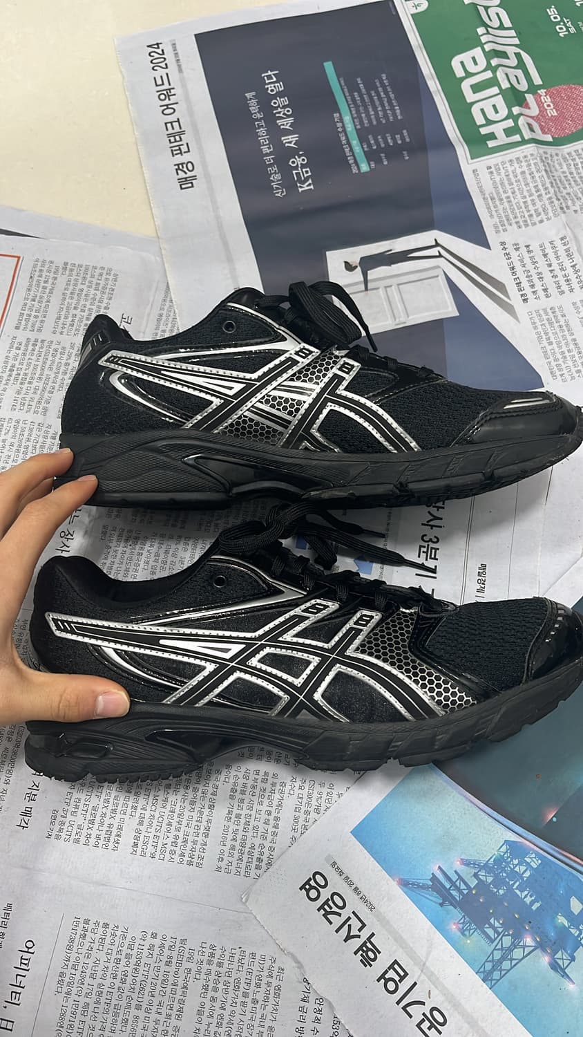 아식스 젤 트레이너 블랙 퓨어 실버 265 상품이미지4