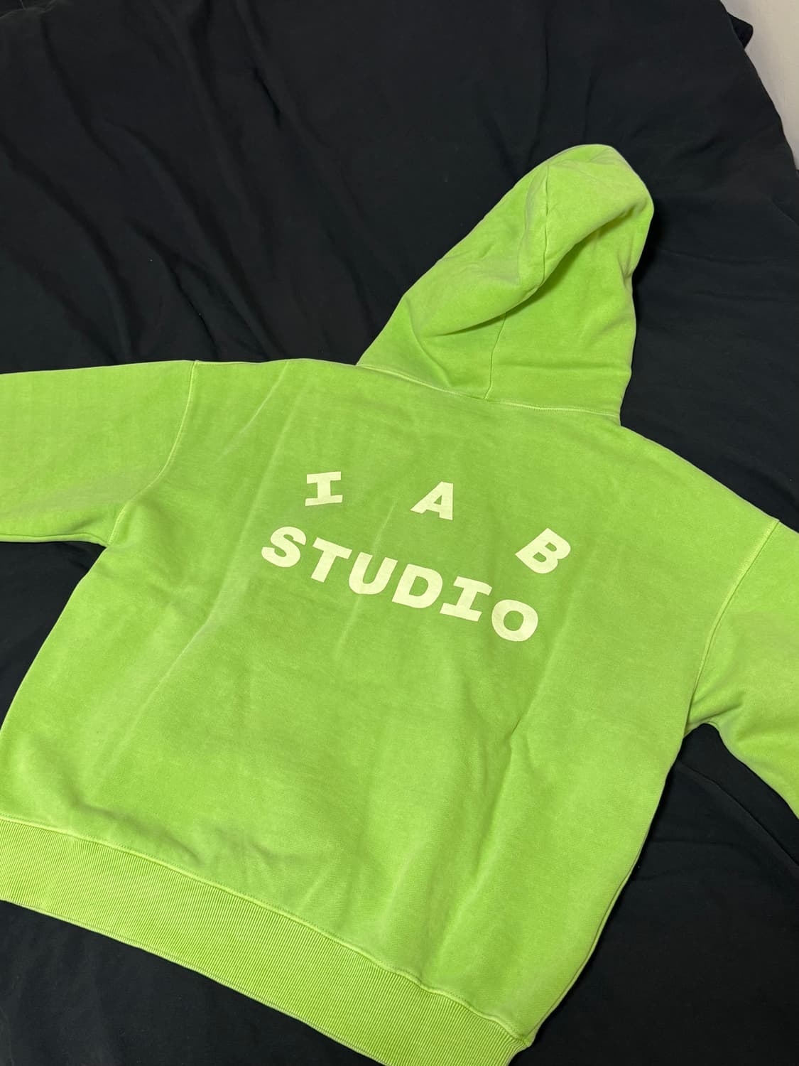 아이앱 스튜디오 피그먼트 후드 애플 그린 M 상품이미지3