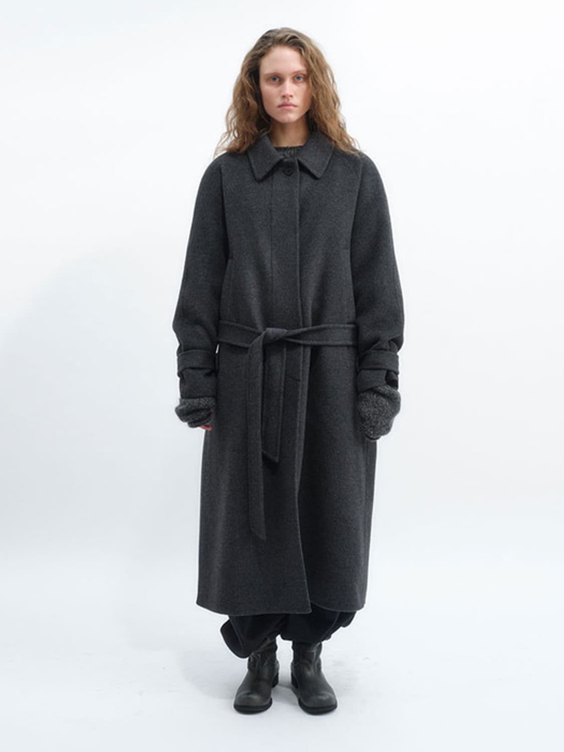 Repos Wool Raglan Handmade Coat Charcoal 상품이미지1
