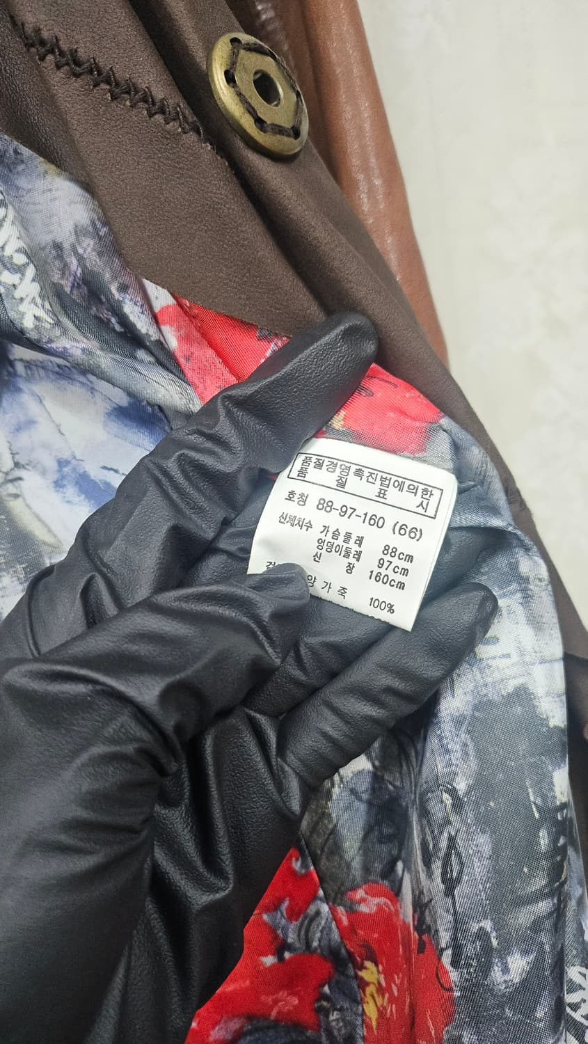 브라운 가죽 코트  상품이미지10