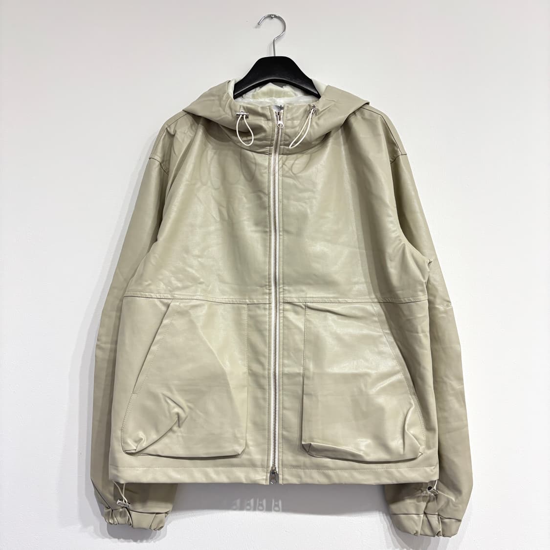 [새상품] 레더 후디자켓 가죽자켓 상품이미지1