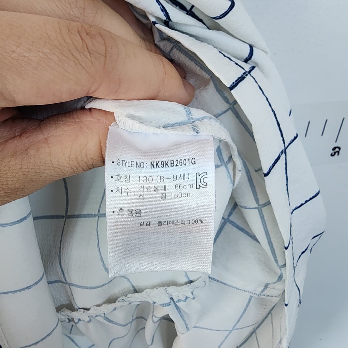 뉴발란스 아동 체크 반팔 원피스 상품이미지5