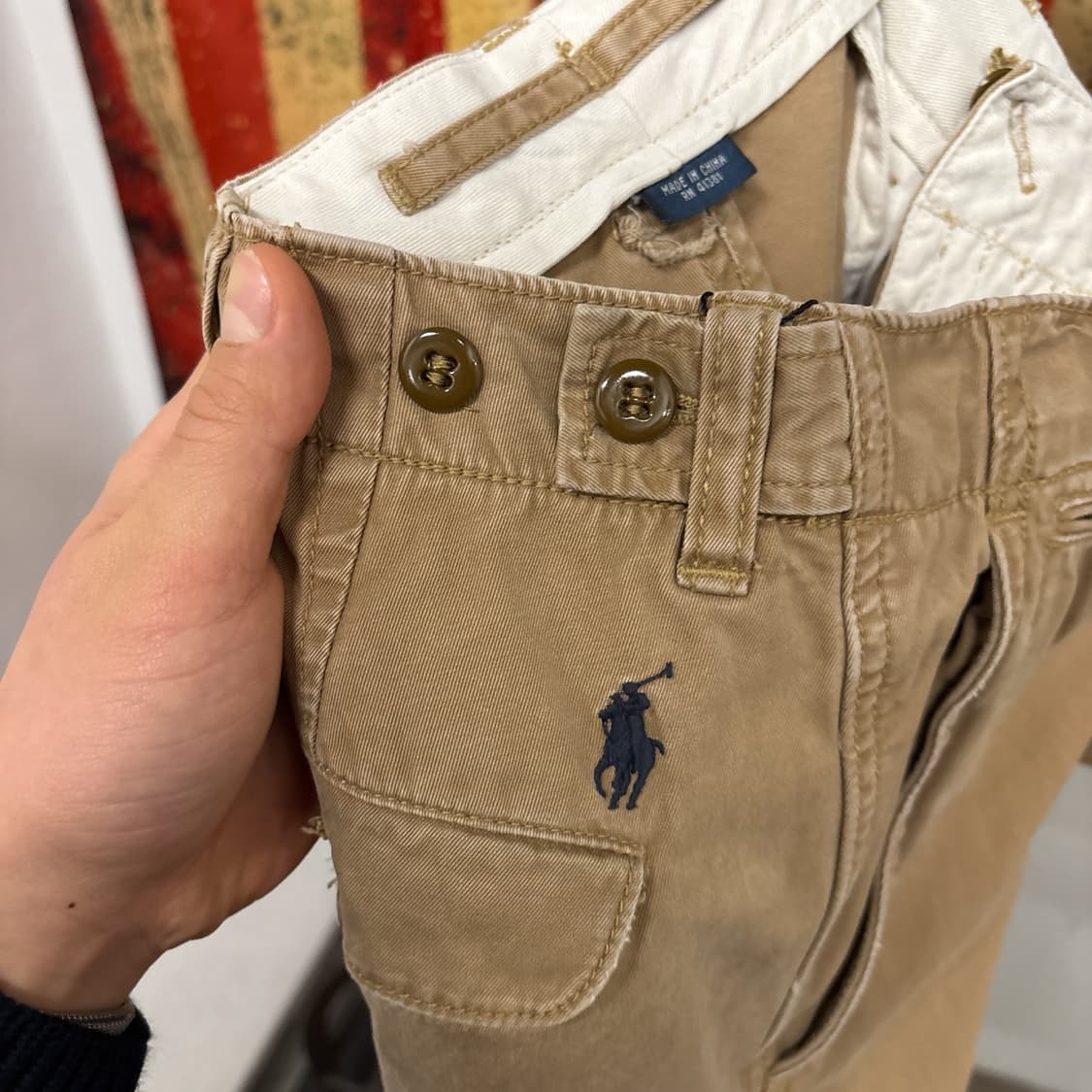 90s 폴로 랄프로렌 웰메이드 클래식 오피서 치노팬츠 빈티지워싱 N774 상품이미지7