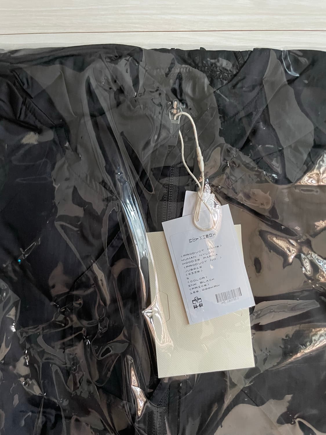 3)폴리테루 휴먼인덱스 나일론 후디 파카 블랙 상품이미지4