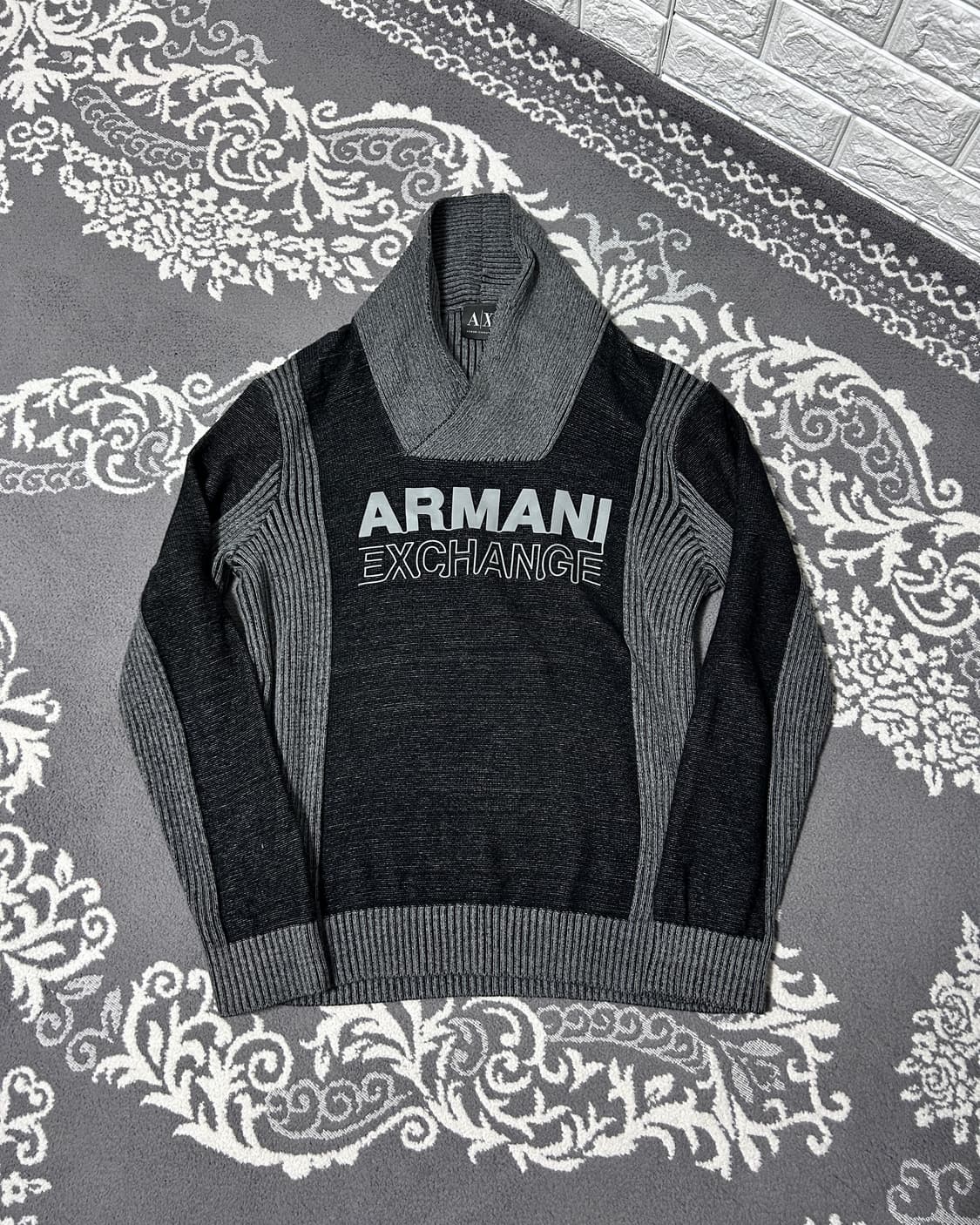 아르마니 익스체인지 숄 카라 니트  상품이미지4