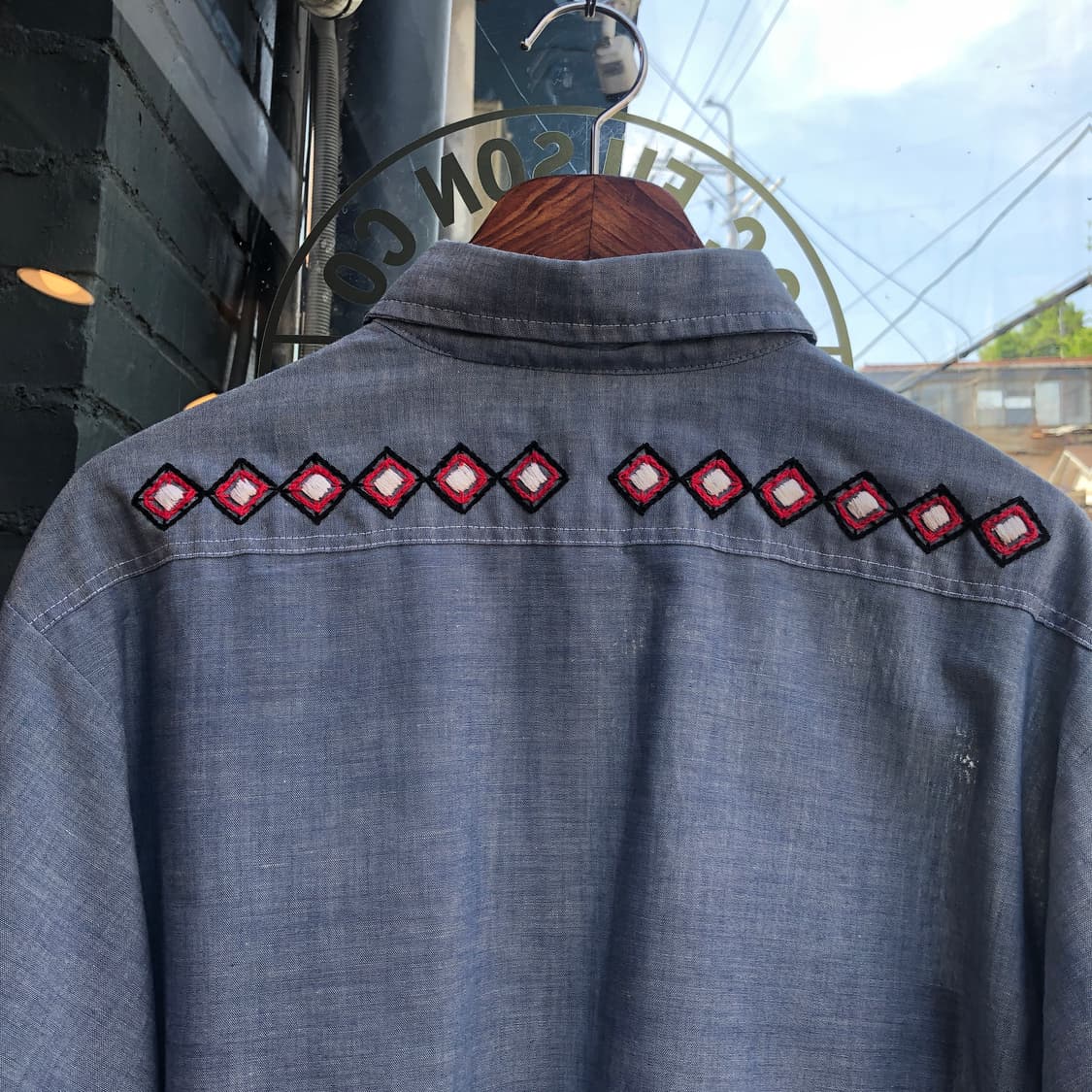 70s Bigmac chambray shirt-XL 상품이미지5