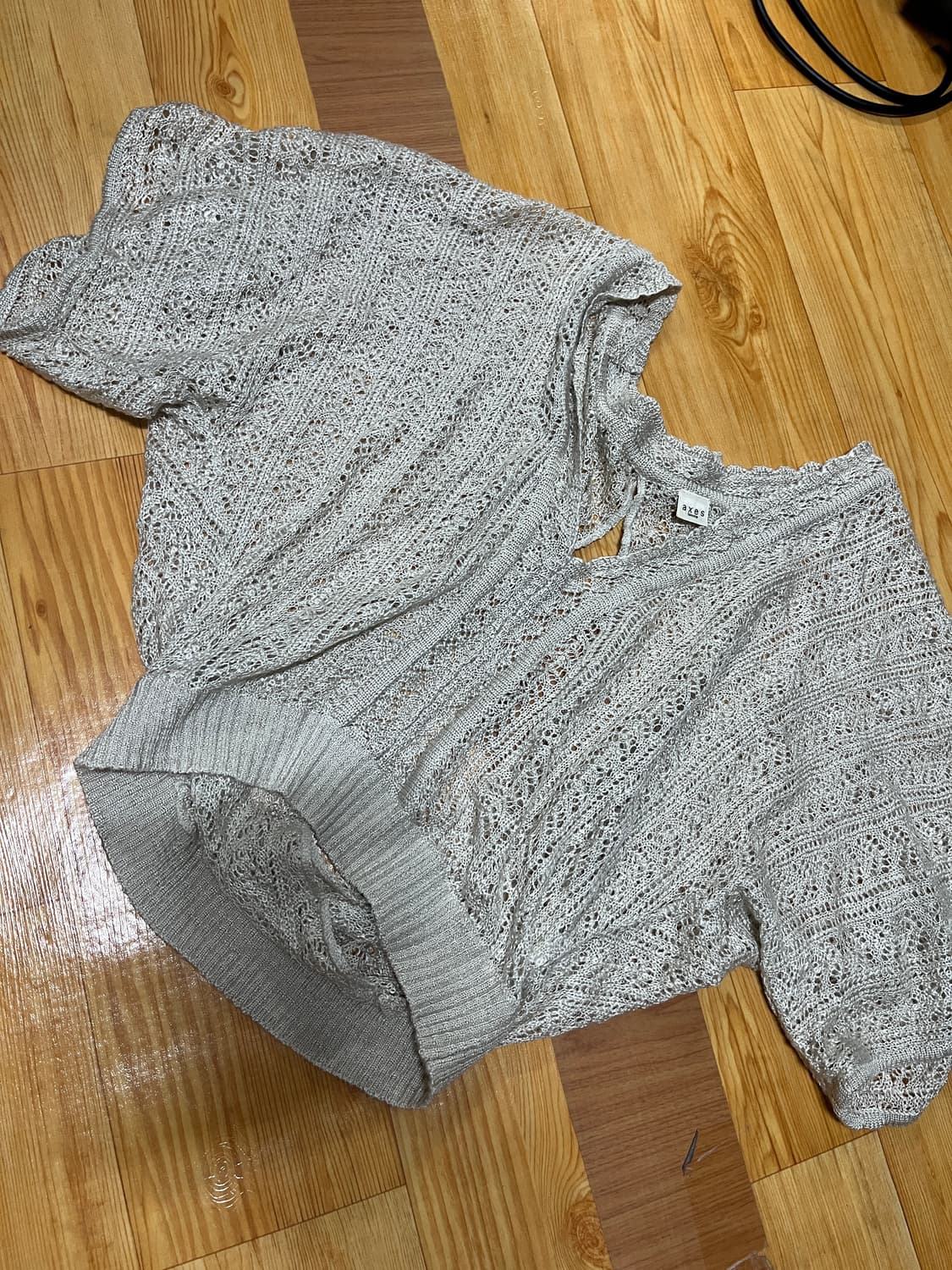 액시즈팜 니트 반팔 상품이미지1