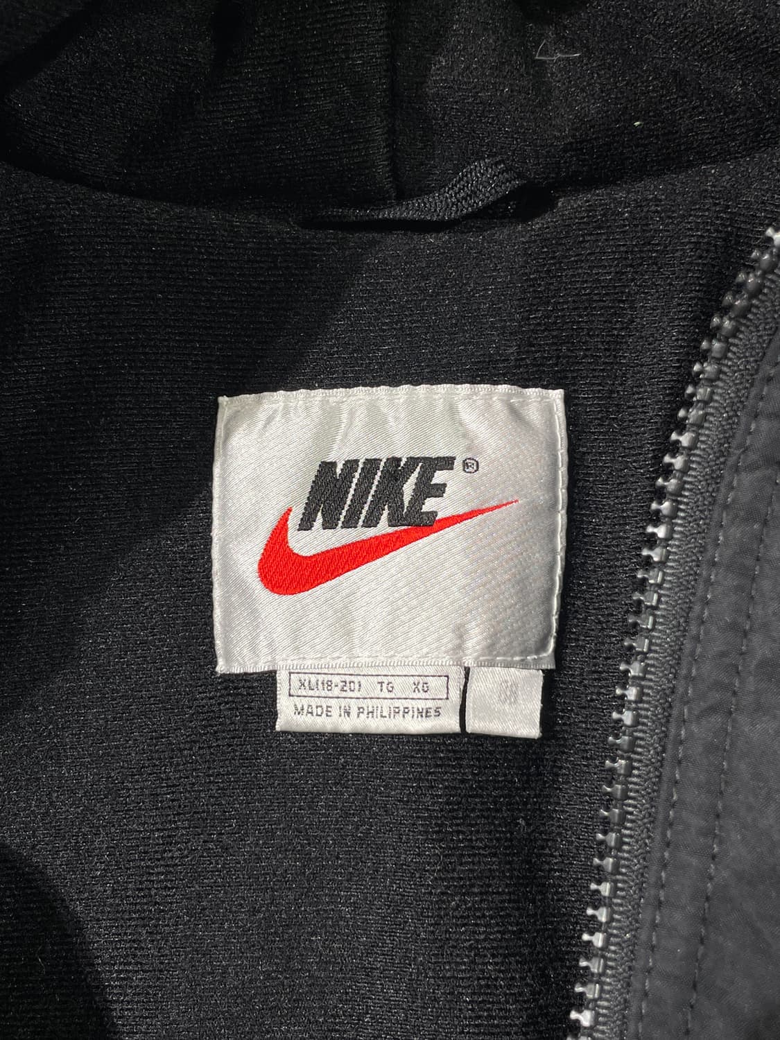 나이키 블랙 올드스쿨 스우시 나일론 후디 자켓 상품이미지7