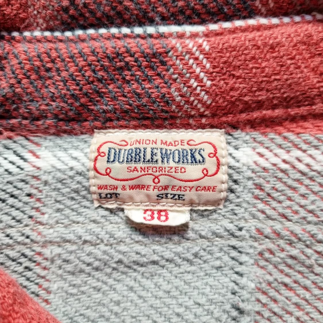 더블웍스 (by Ware House) 헤비코튼 플란넬 셔츠 38sz 상품이미지3