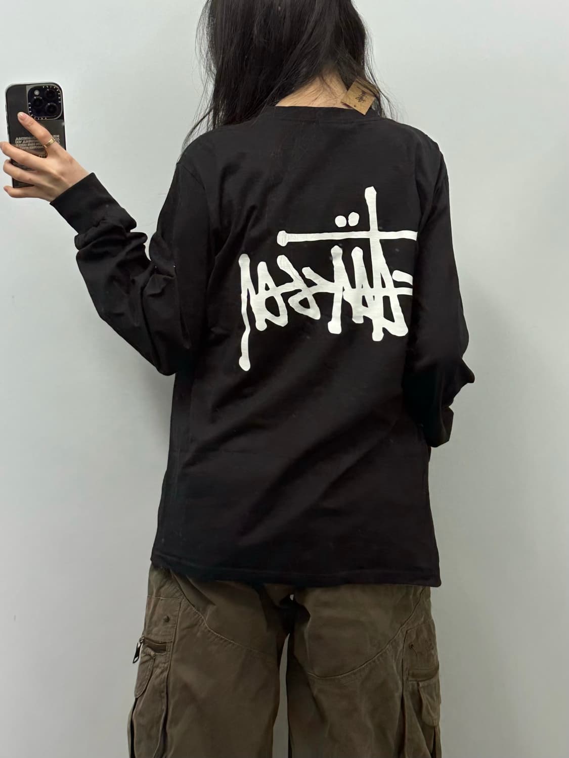 스투시 스탁로고 블랙 롱슬리브  상품이미지2