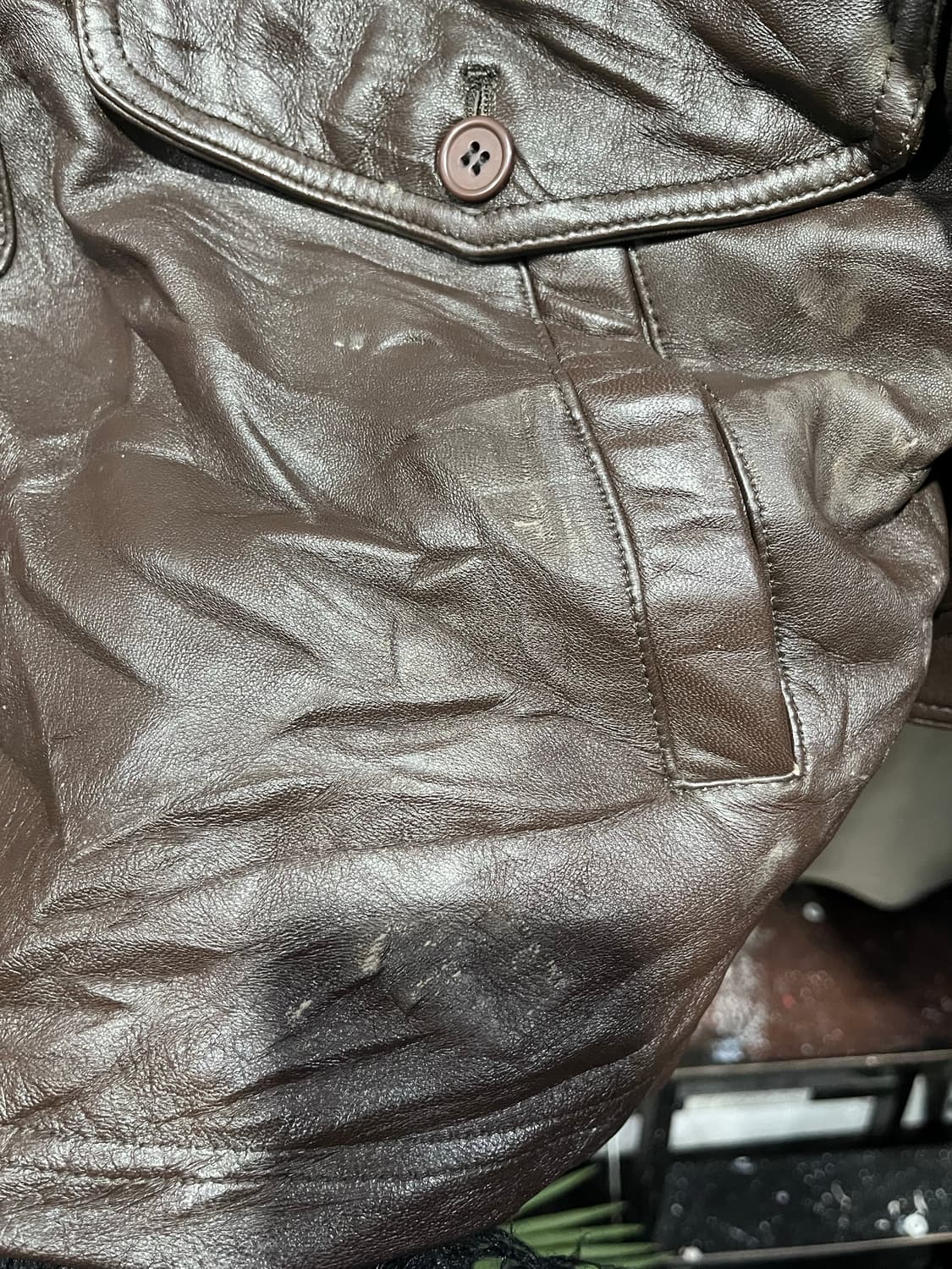 브라운 양가죽 자켓 상품이미지5