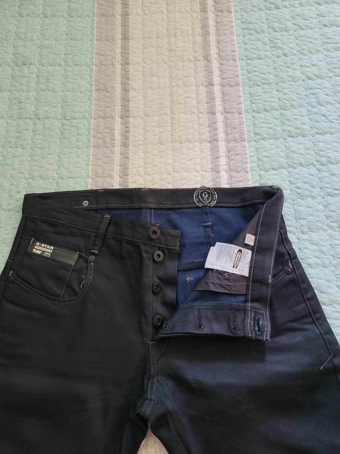 지스타로우 G star raw 블래이드슬림 신치백 다크블루 코팅진 32 상품이미지2