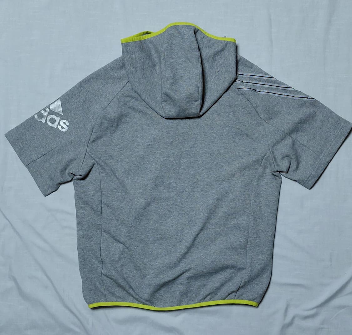 [L] 아디다스 클라이마라이트 반팔 후드 집업 (그레이/네온) 상품이미지7