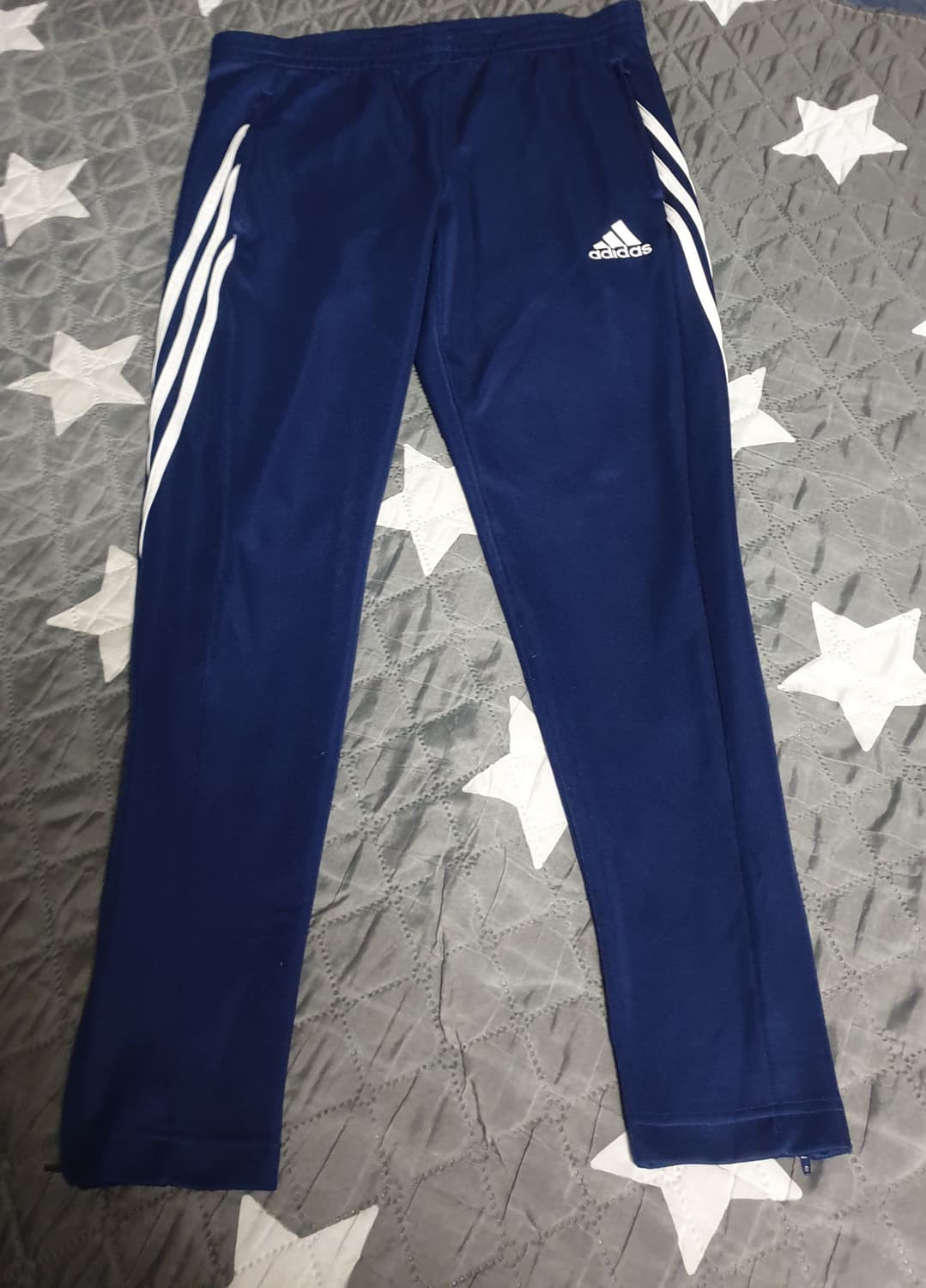아디다스 3선 사이드집업 슬림 트랙 팬츠 네이비 (M) 상품이미지1