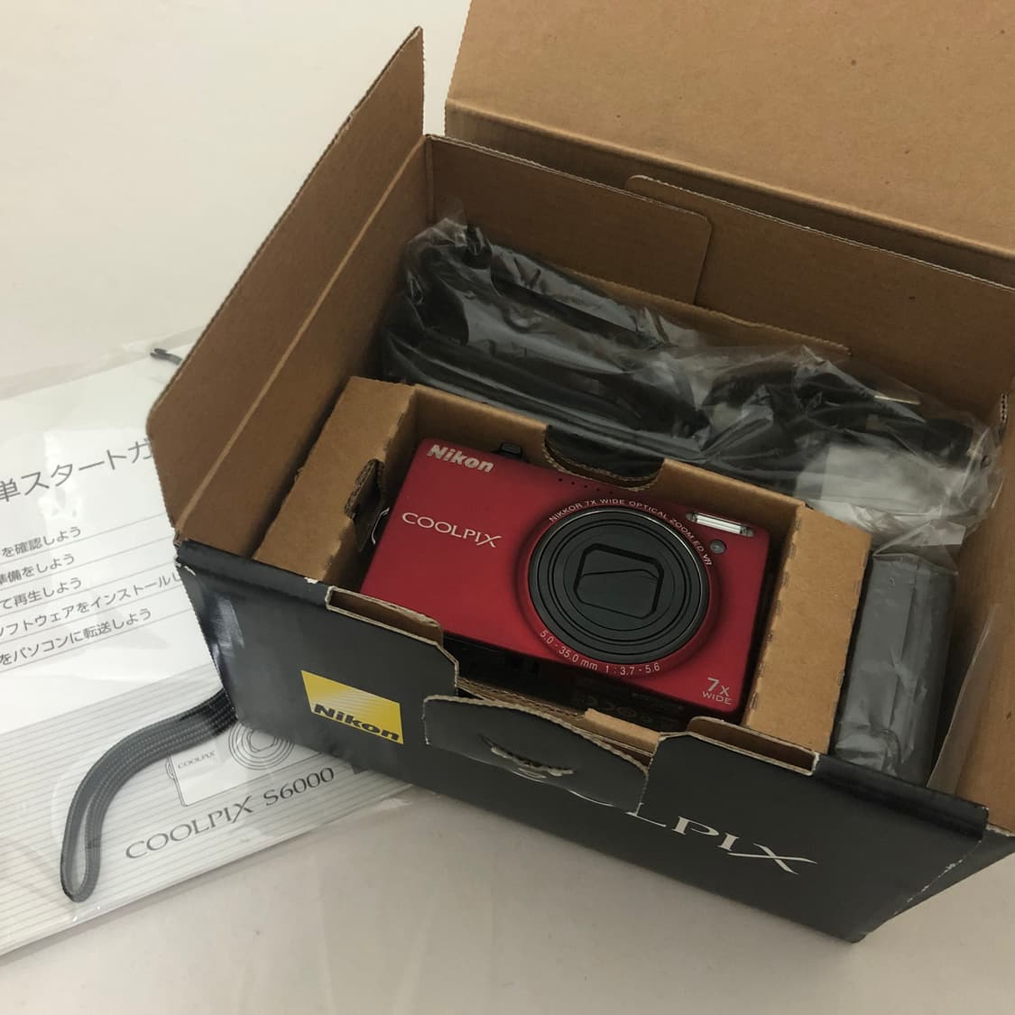 (박스셋) 니콘 쿨픽스 Coolpix S6000 빈티지 디카 카메라 레드 상품이미지9