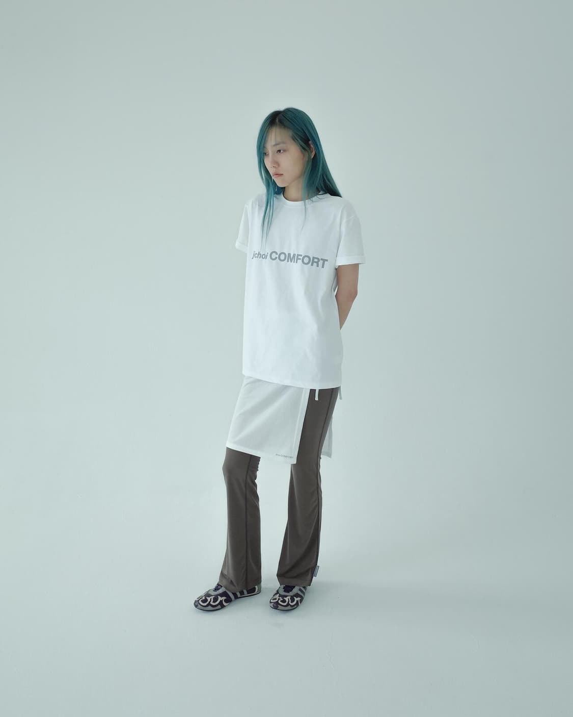 (새상품) 지초이컴포트 매쉬 랩스커트 화이트 팔아요 상품이미지2