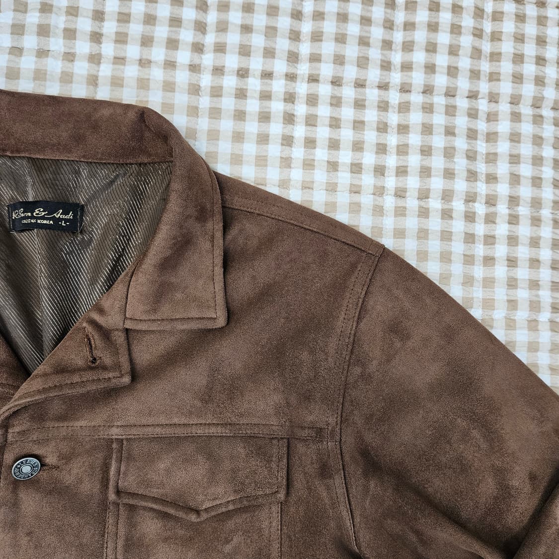 간절기 스웨이드 집업자켓 남자100 상품이미지3