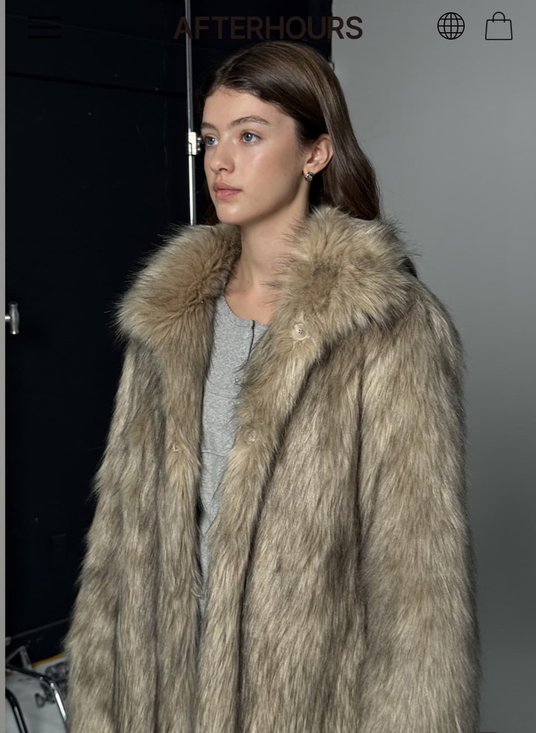 애프터아워즈 오버사이즈 퍼자켓 V3 size1 상품이미지5