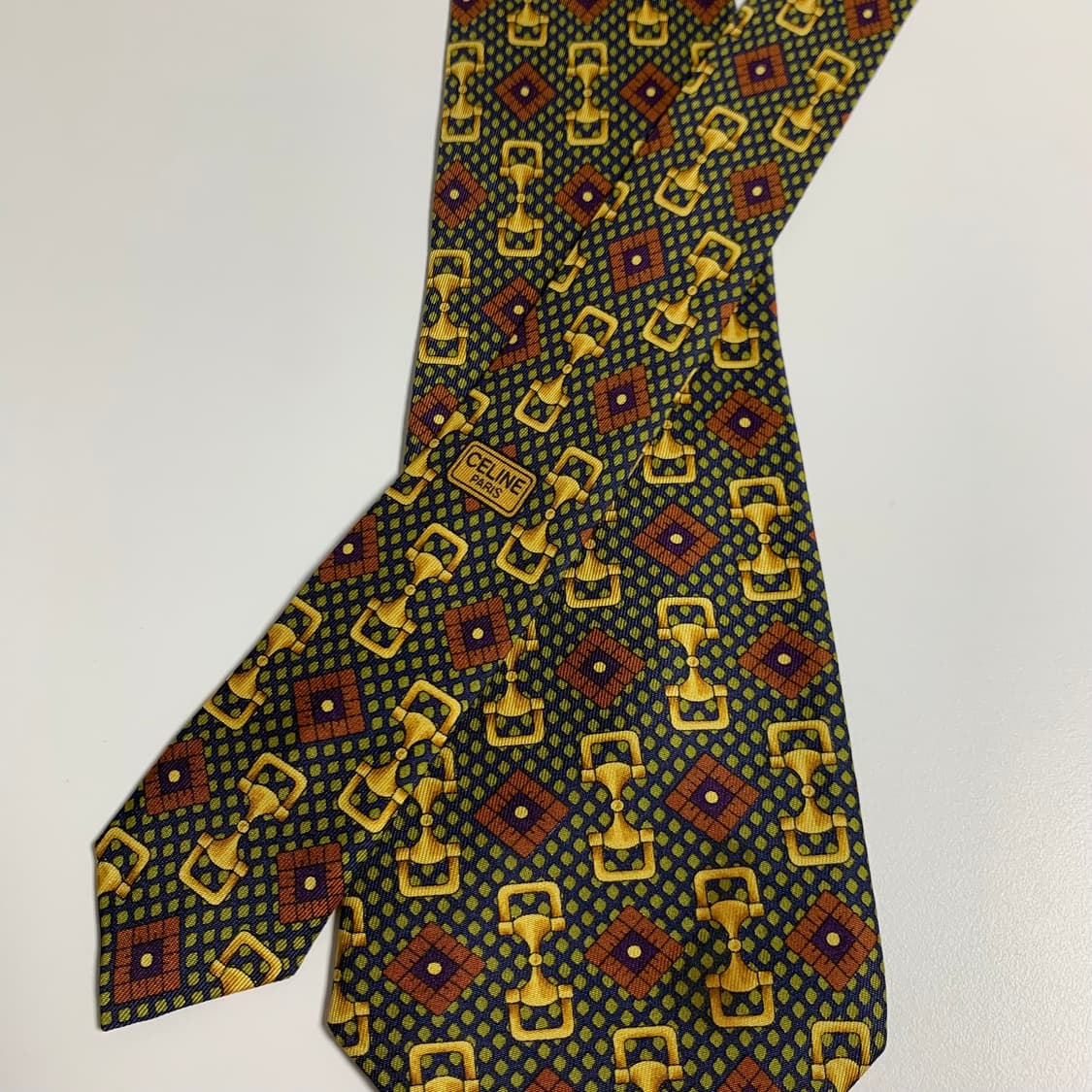 셀린느(CELINE) 기하학적패턴 명품넥타이 결혼식패션 넥타이 A등급 상품이미지4
