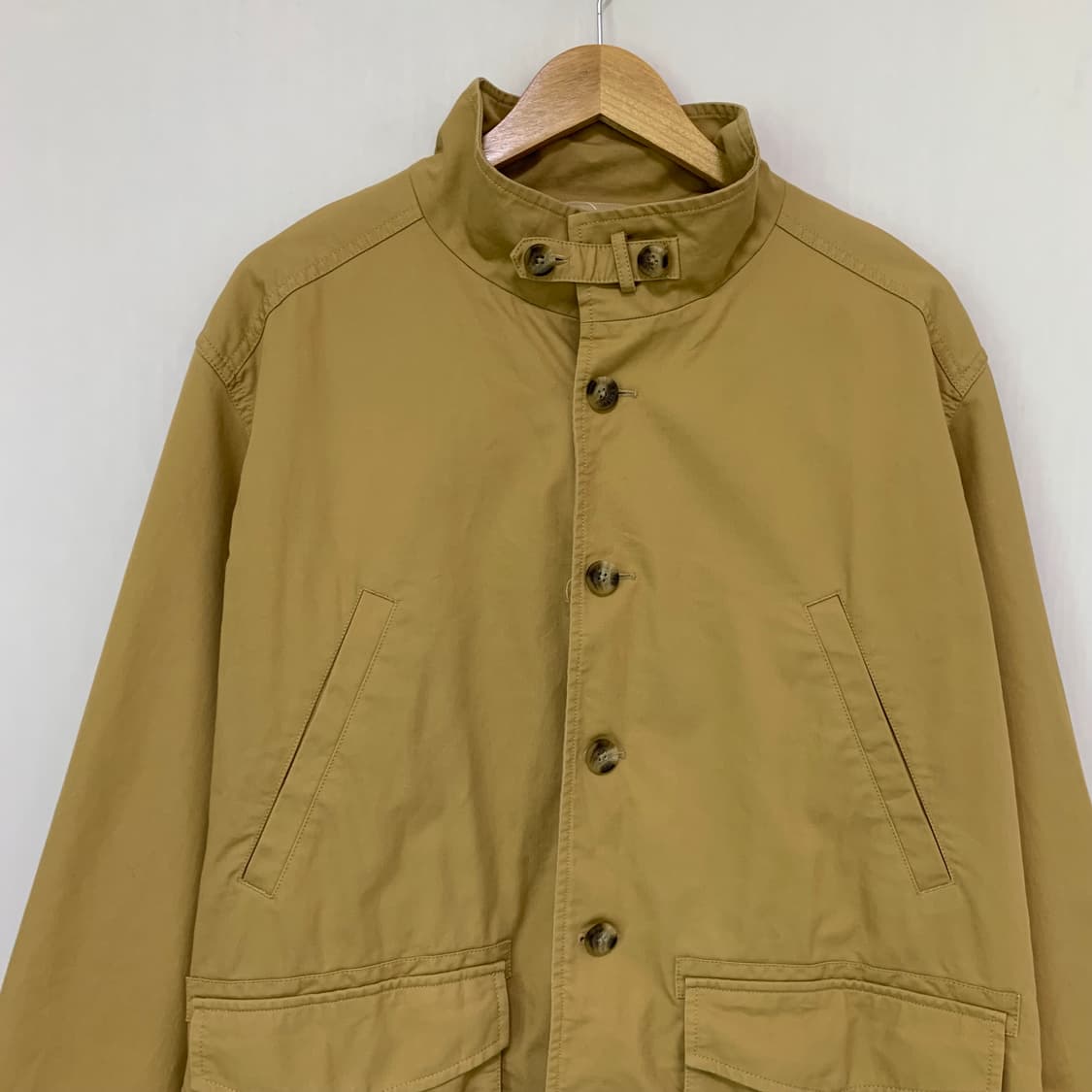 에디바우어 반 하이넥 트렌치 버튼 카고 자켓 베이지 남성 L 상품이미지3