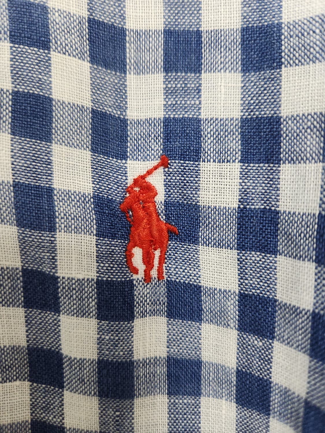 폴로Polo 체크 린넨 셔츠 S - S178 상품이미지5