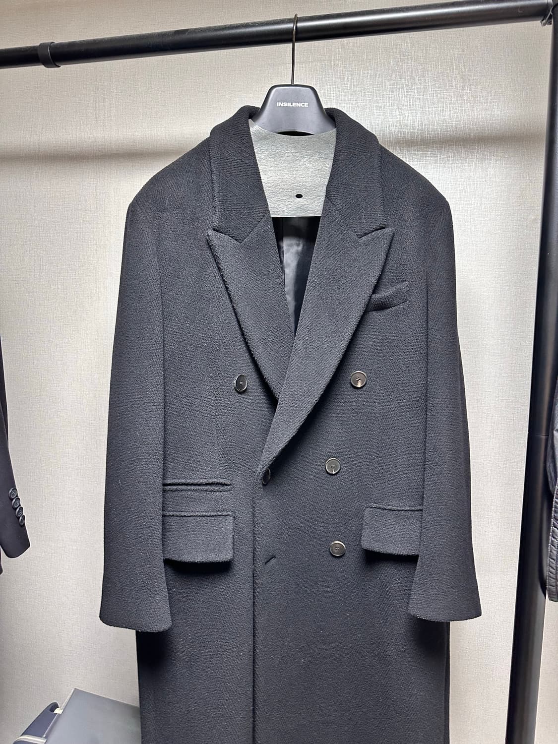 인사일런스 헤링본 더블 롱코트 M 상품이미지1