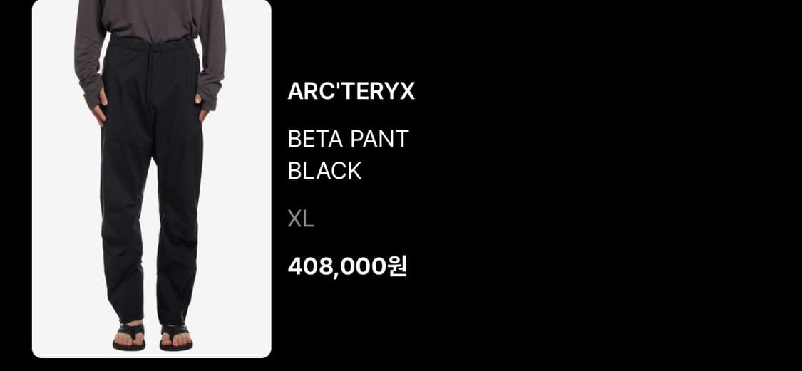 아크테릭스 베타팬츠LT  XL 판매 상품이미지2