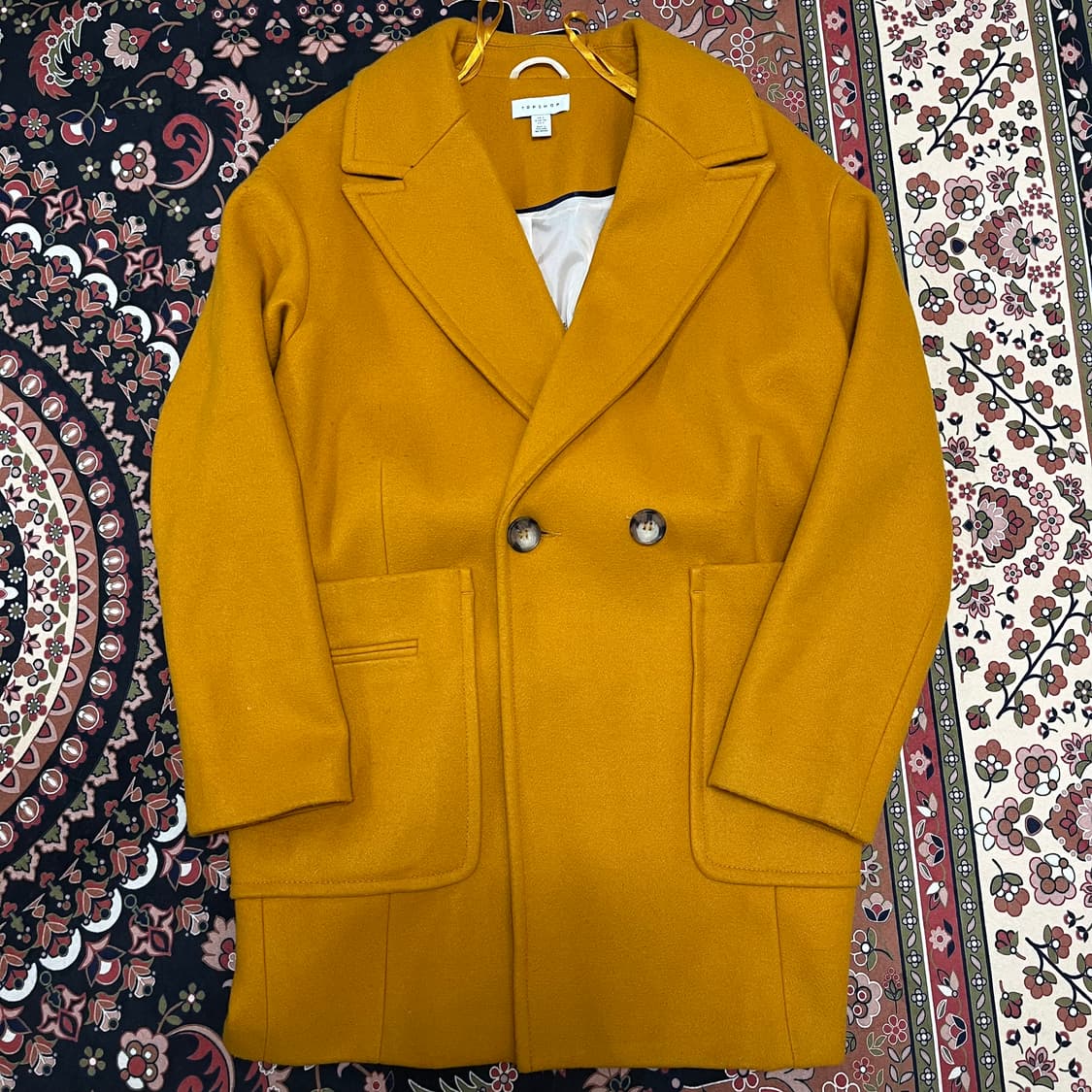 탑샵 여성 럭셔리 울 더플 코트 2 상품이미지1