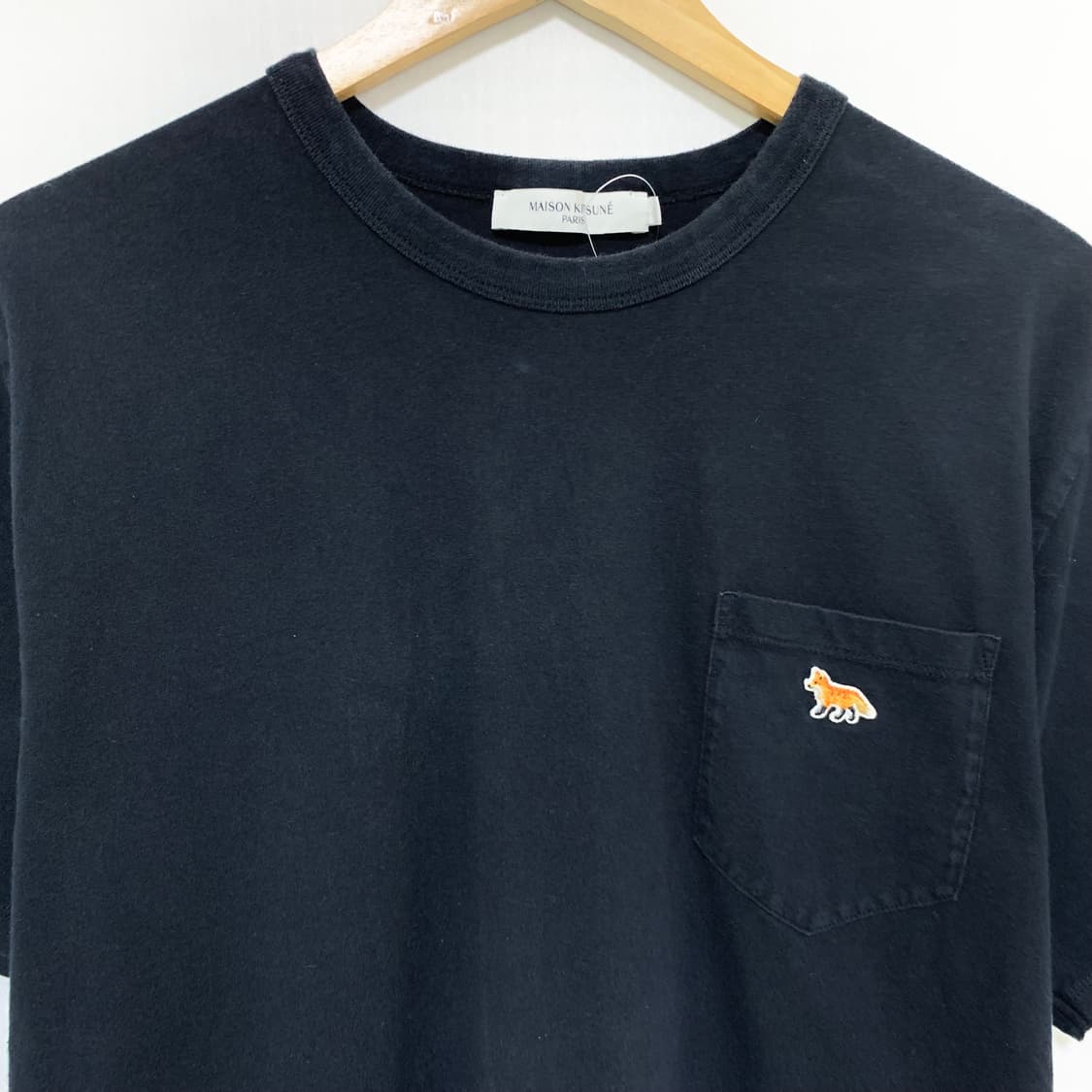 메종키츠네 폭스 패치 포켓 반팔 빈티지 티셔츠 블랙 L 상품이미지2