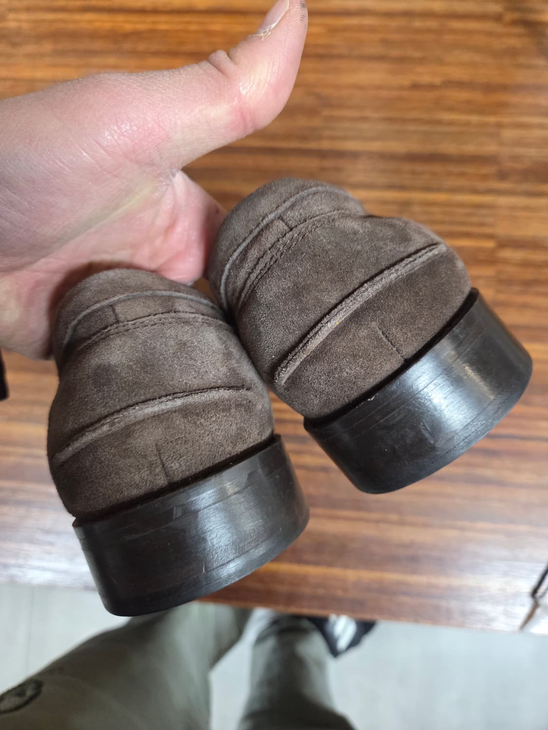 슈펜 깡스타일리스트 스웨이드 레더 로퍼 구두 265 상품이미지4