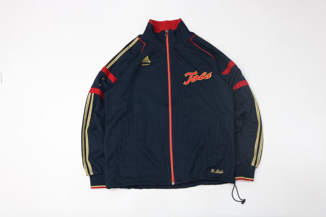 아디다스(Adidas) 프로페셔널 빈티지 네이비 골드 웜업 트랙탑 (M) 상품이미지2