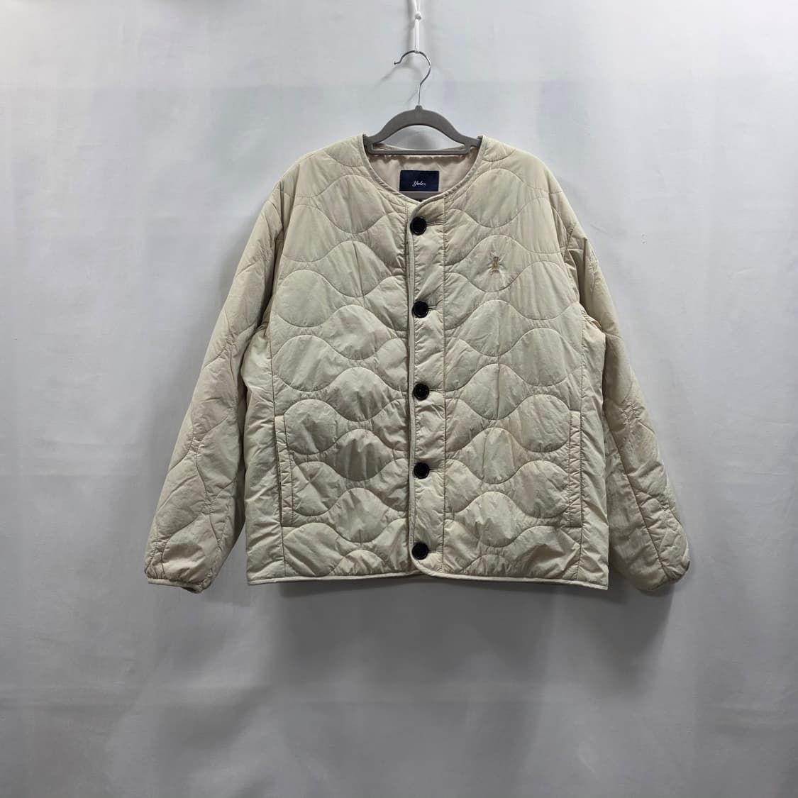 0773 Yale 예일 아이보리 퀼팅 패딩 자켓 L 상품이미지1