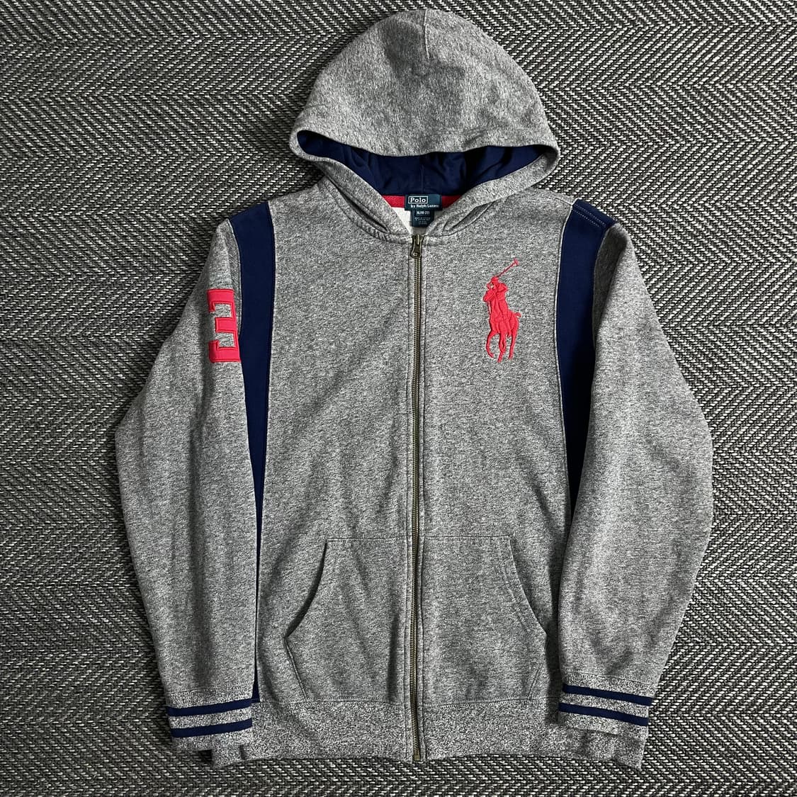 폴로 랄프로렌 빅포니 배색 후드 집업y 2927 상품이미지2