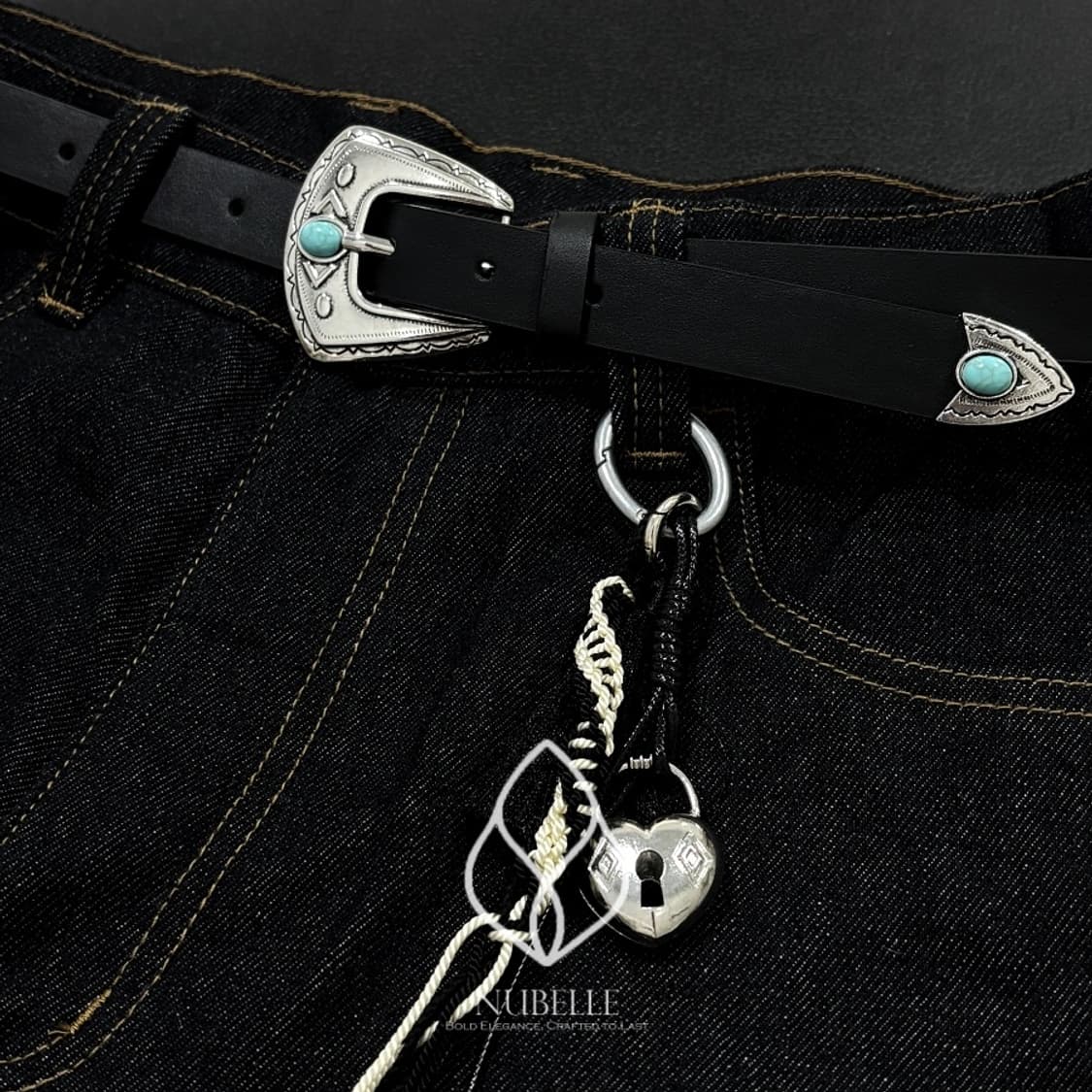 🌗 Turquoise western belt / 터키석 웨스턴 벨트 상품이미지1