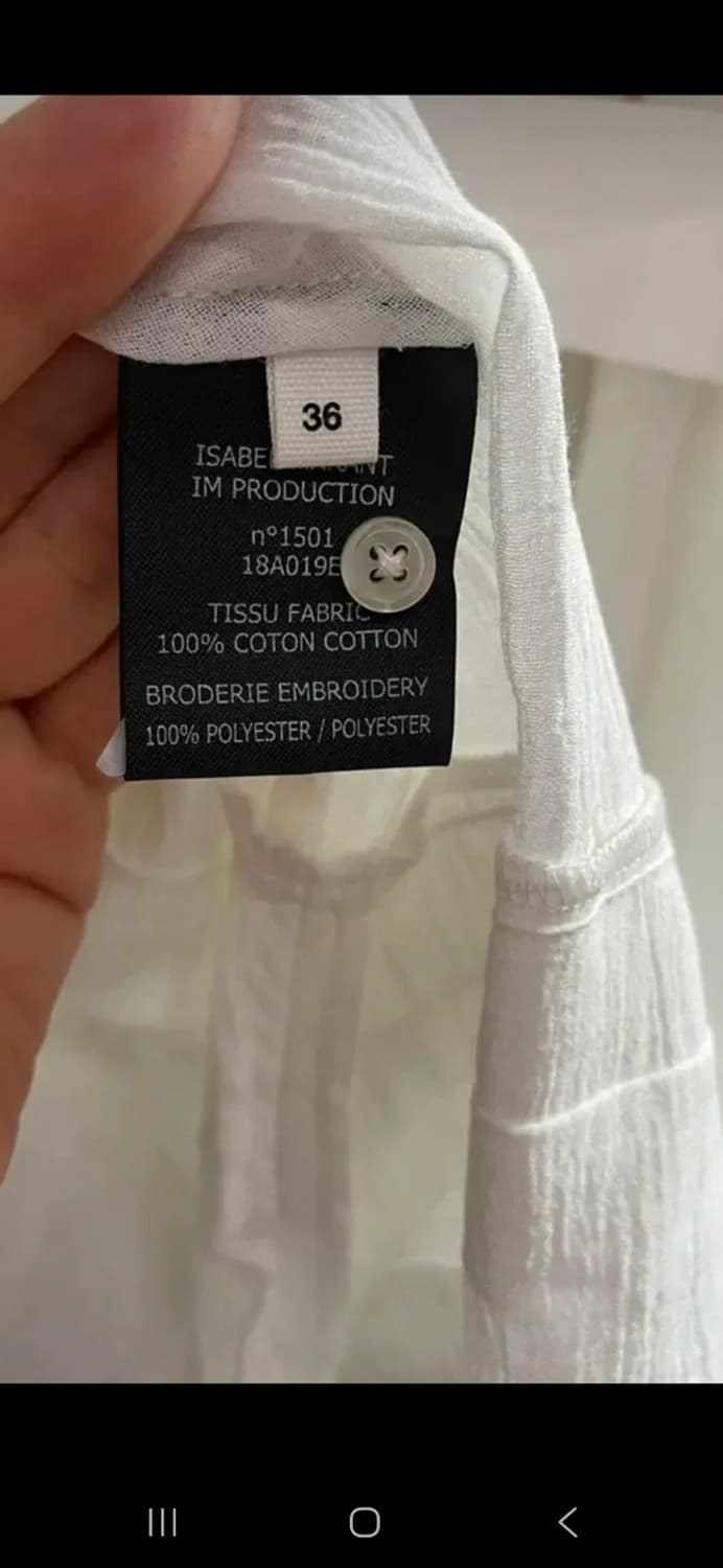 이자벨마랑 화이트 자수 원피스 (36size) 상품이미지5
