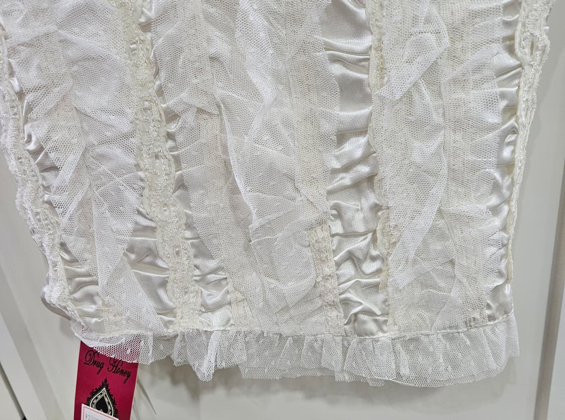 화이트 레이스 코르셋 나시 상품이미지4