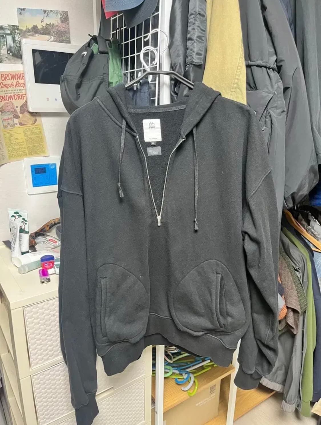 폴리테루 반집업 후드 2사이즈 상품이미지3