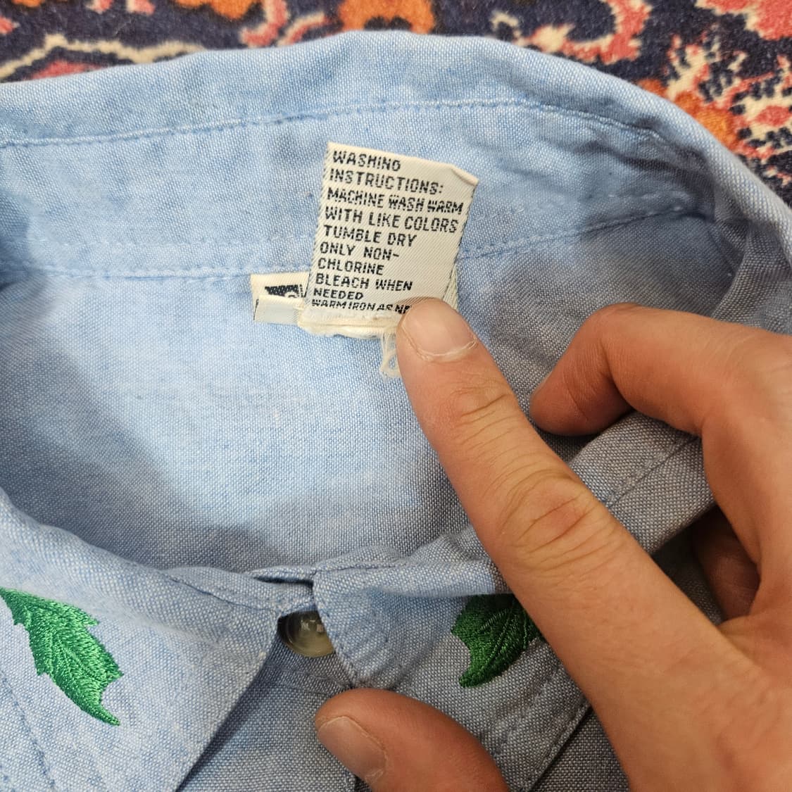 Falls Creek 90's 아메리칸 빈티지 호박 자수 셔츠 XL 상품이미지6