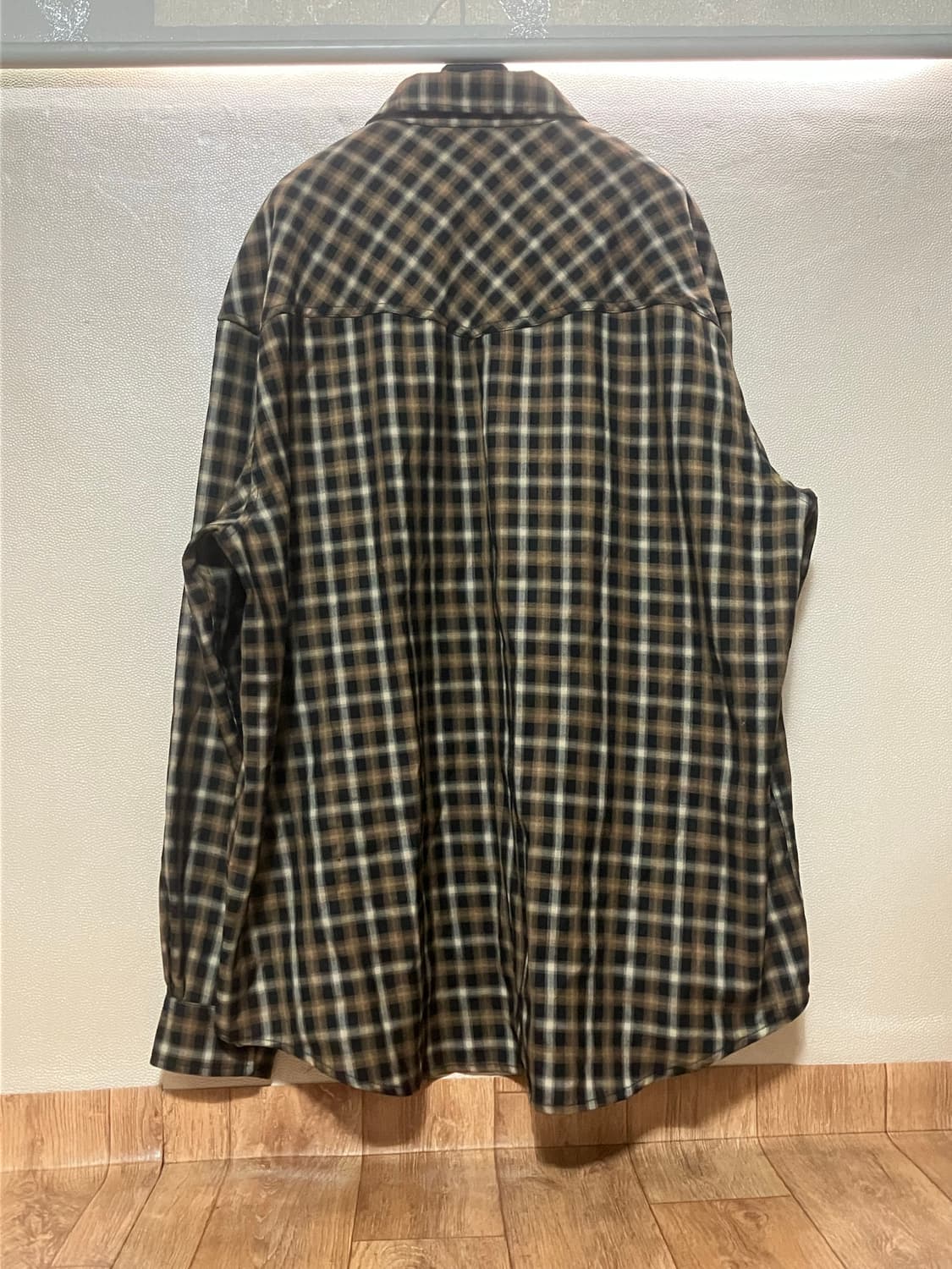 유니폼브릿지 - 웨스턴 체크 셔츠 (베이지) 상품이미지2