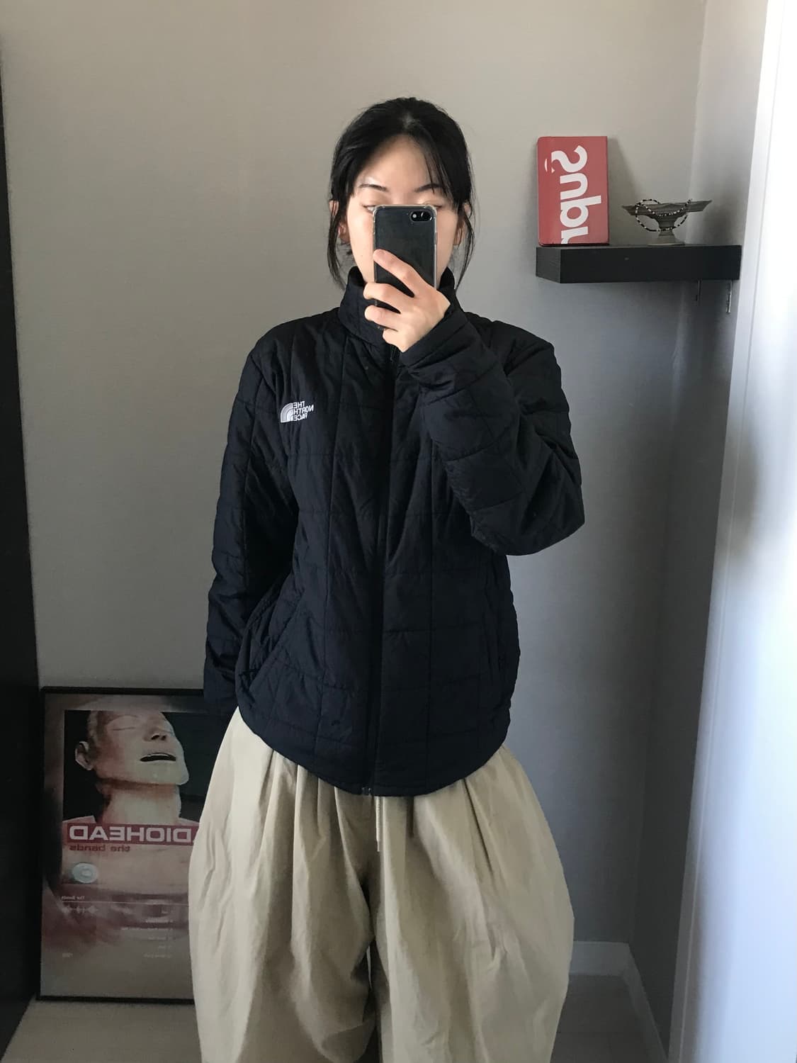 노스페이스 신형택 해외판 윈드 경량 패딩 블랙 상품이미지1