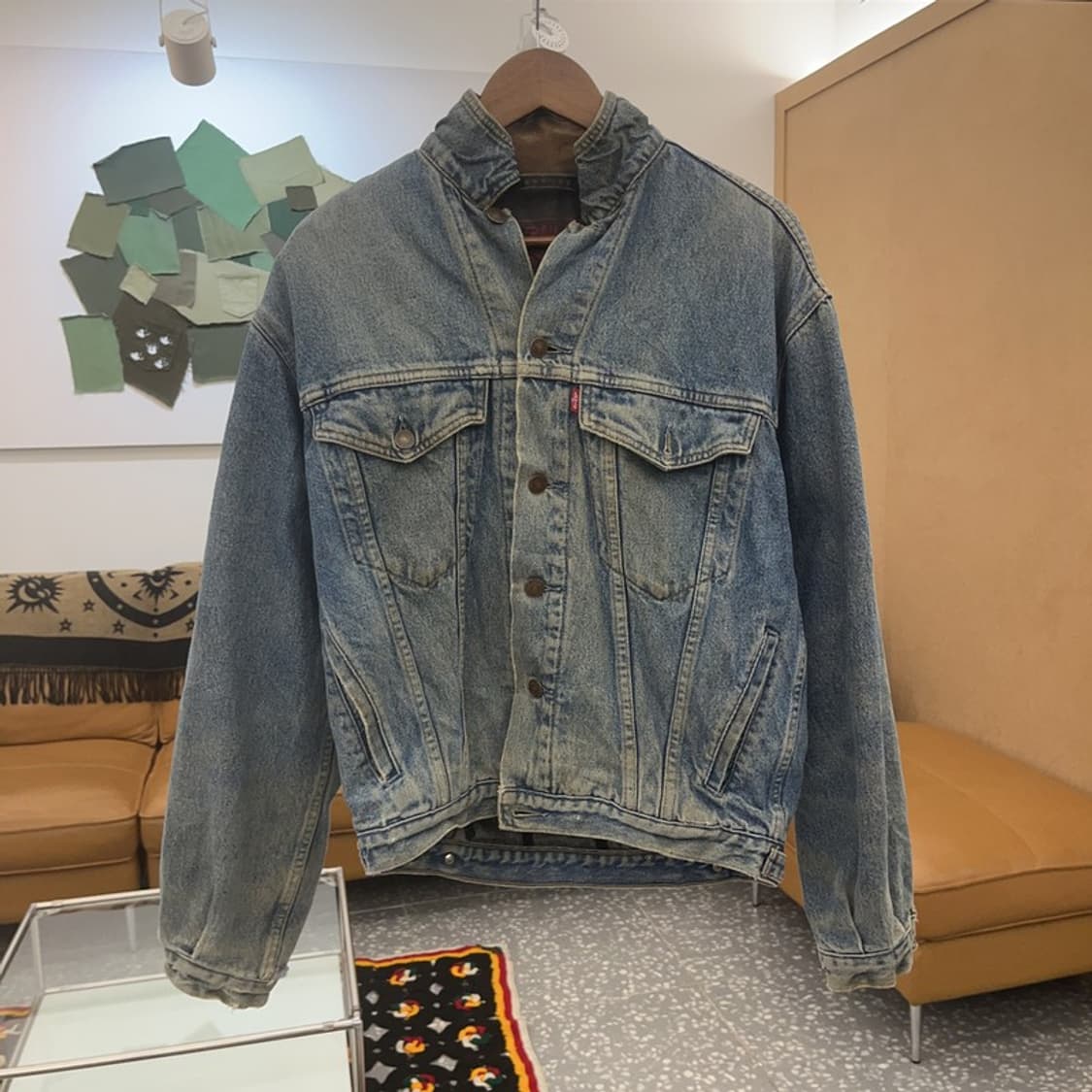 리바이스 빈티지 올드스쿨 트러커 워싱 데님 자켓 M C06734 상품이미지3