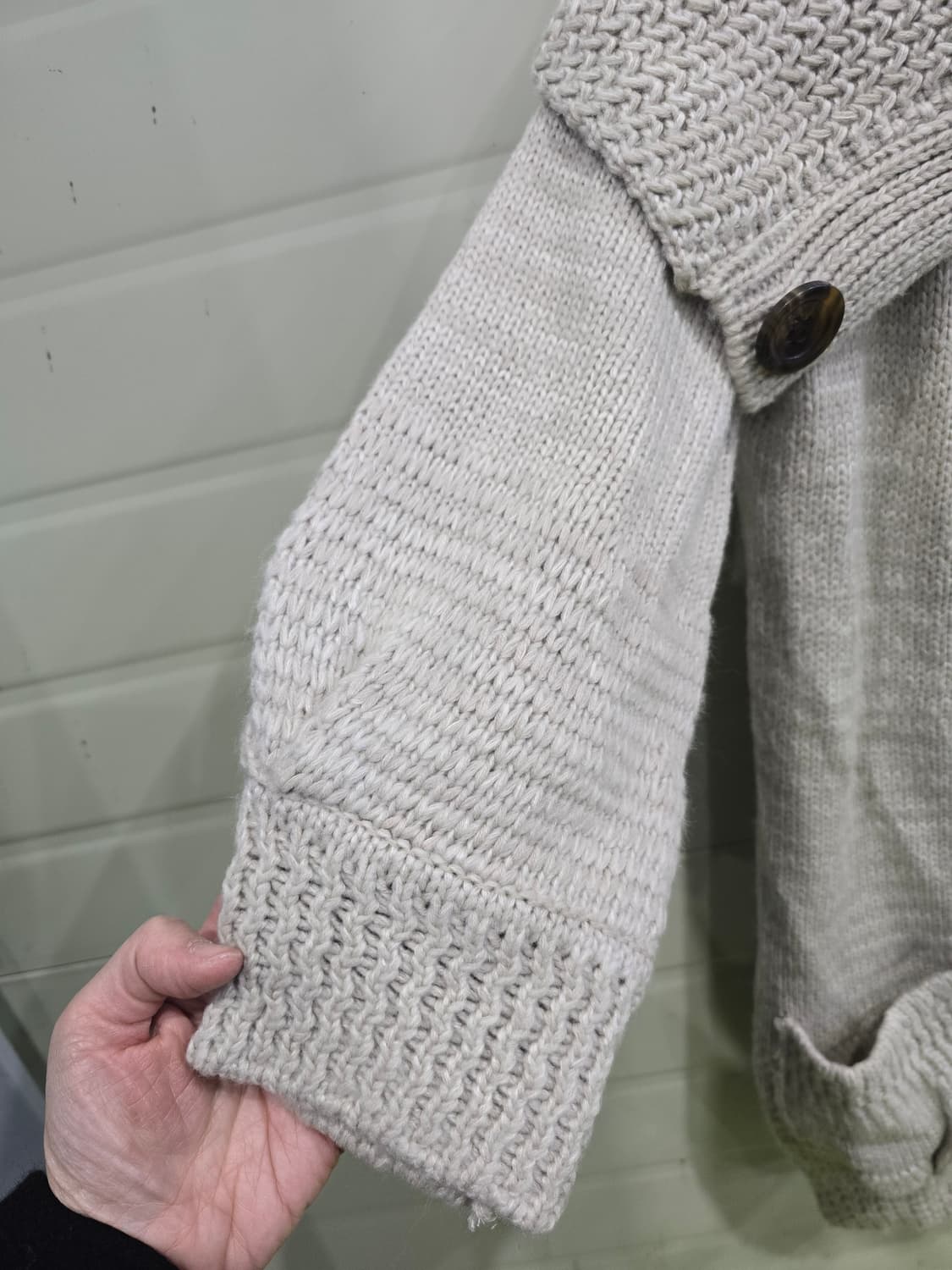 아이보리 후드 롱 니트 가디건 상품이미지10