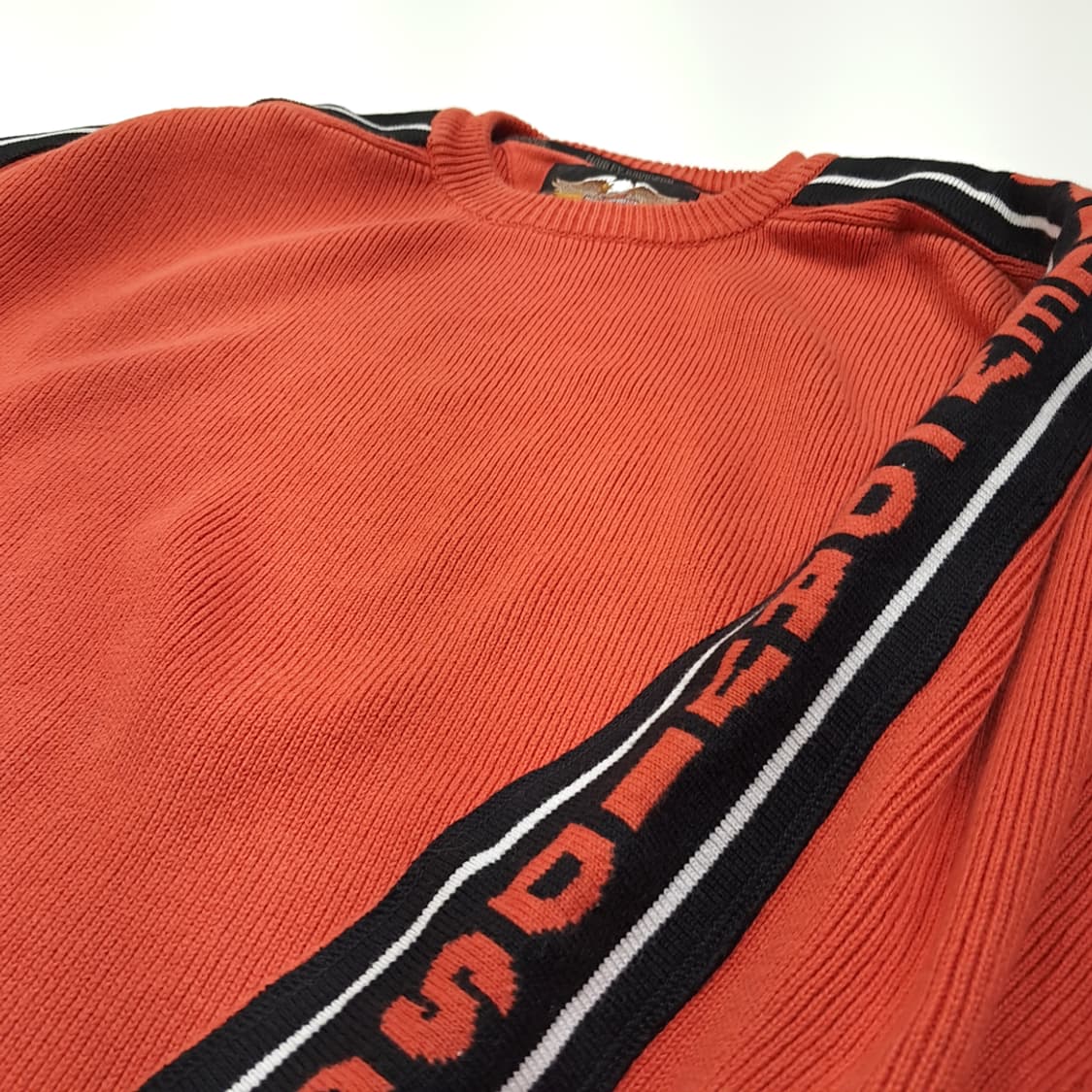 CL049 XL 할리데이비슨 90s 레이싱 슬리브 시그니처 오렌지 코튼 상품이미지4