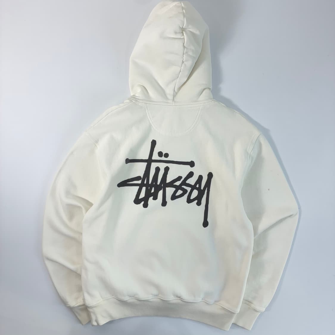 Stussy 스투시 화이트 스탁 빅로고 후드티 상품이미지5