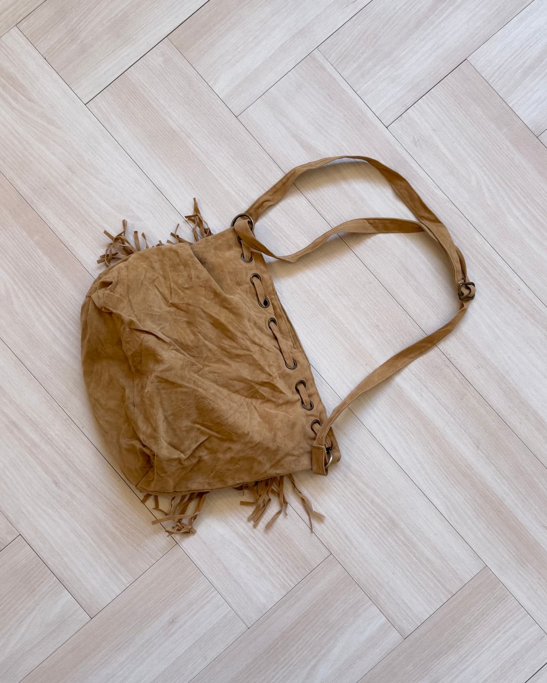 [Vintage] Suede Fringe Bucket Shoulder B 상품이미지5