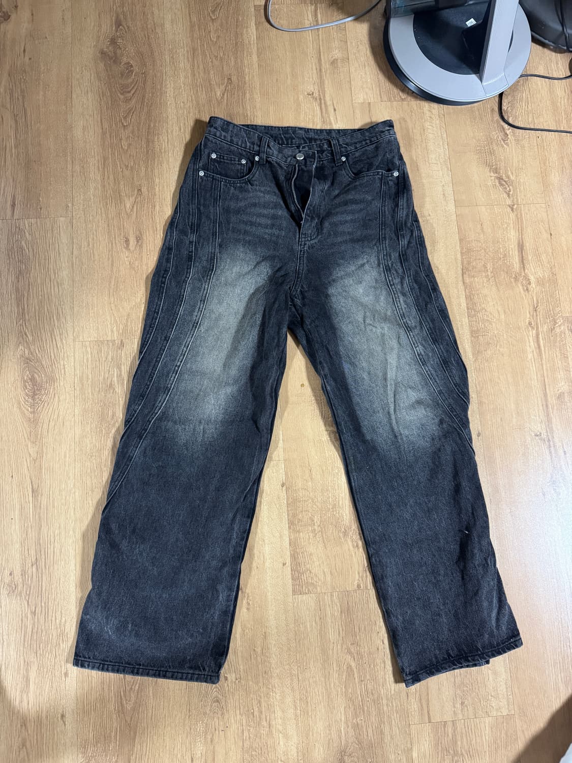 인템포무드 롱 트리플 컷 데님팬츠 상품이미지2