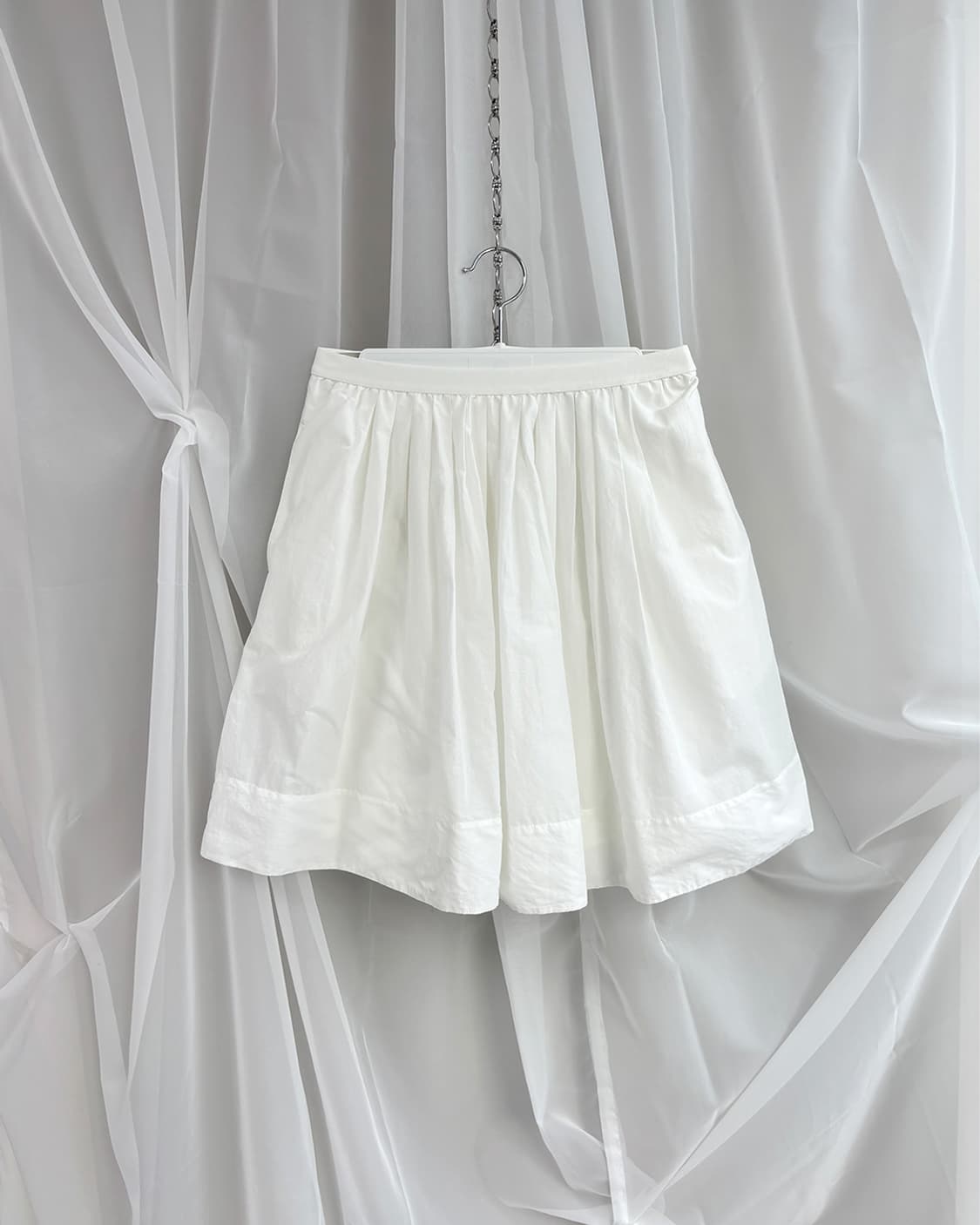 uniqlo summer white flare skirt 상품이미지4